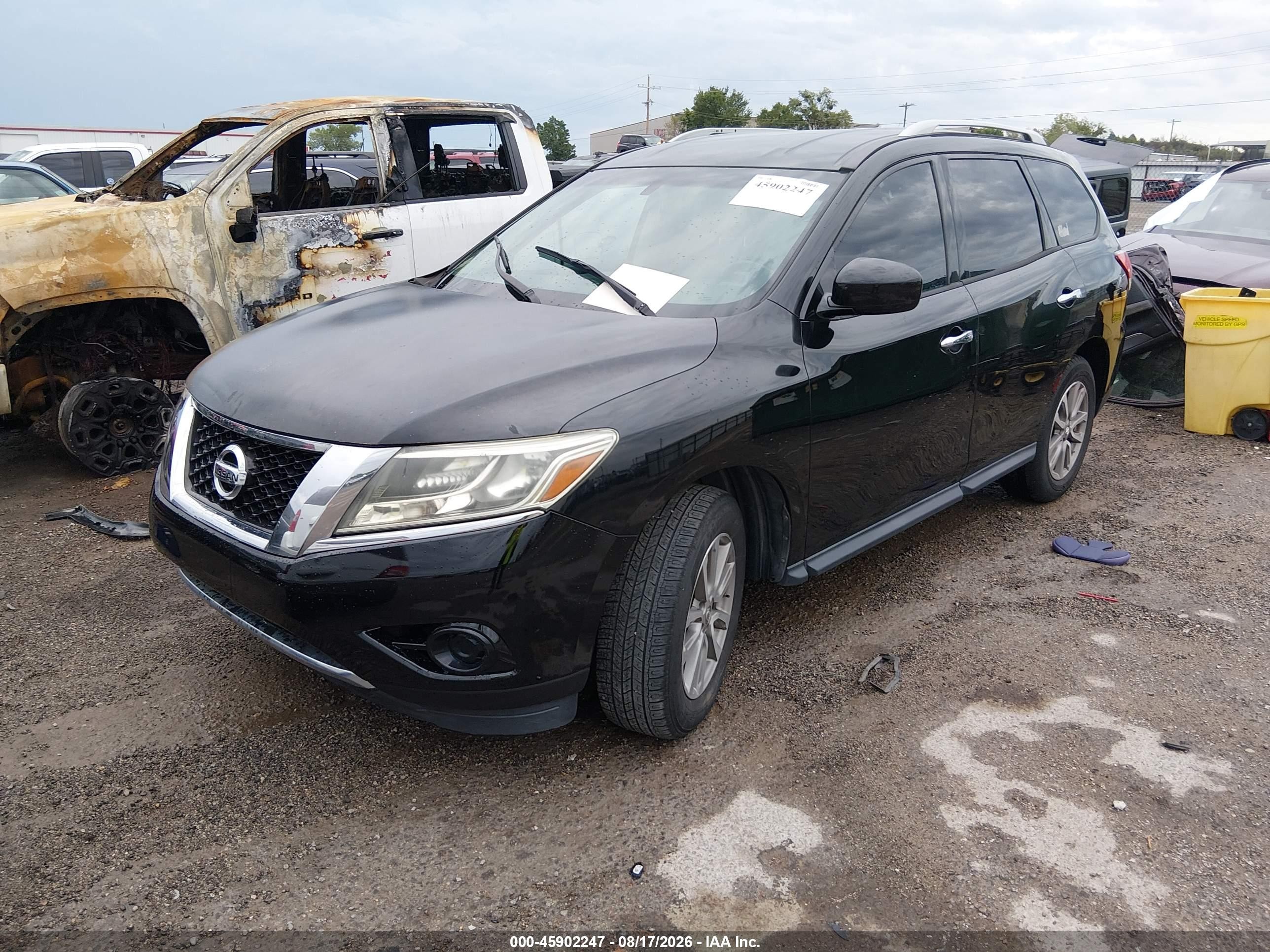 2013 Nissan Pathfinder Sv Black vin: 5N1AR2MN8DC666227