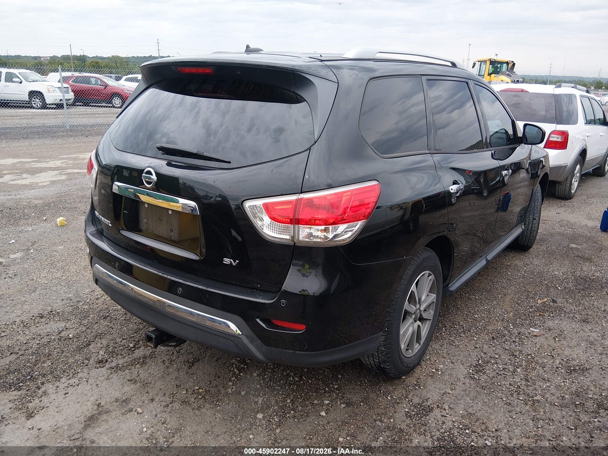 2013 Nissan Pathfinder Sv Black vin: 5N1AR2MN8DC666227