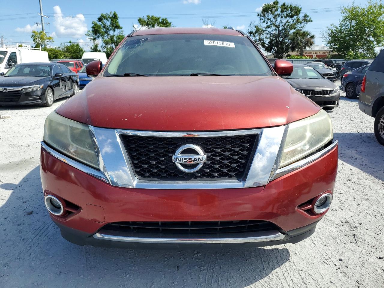 2013 Nissan Pathfinder S Red vin: 5N1AR2MN8DC675154