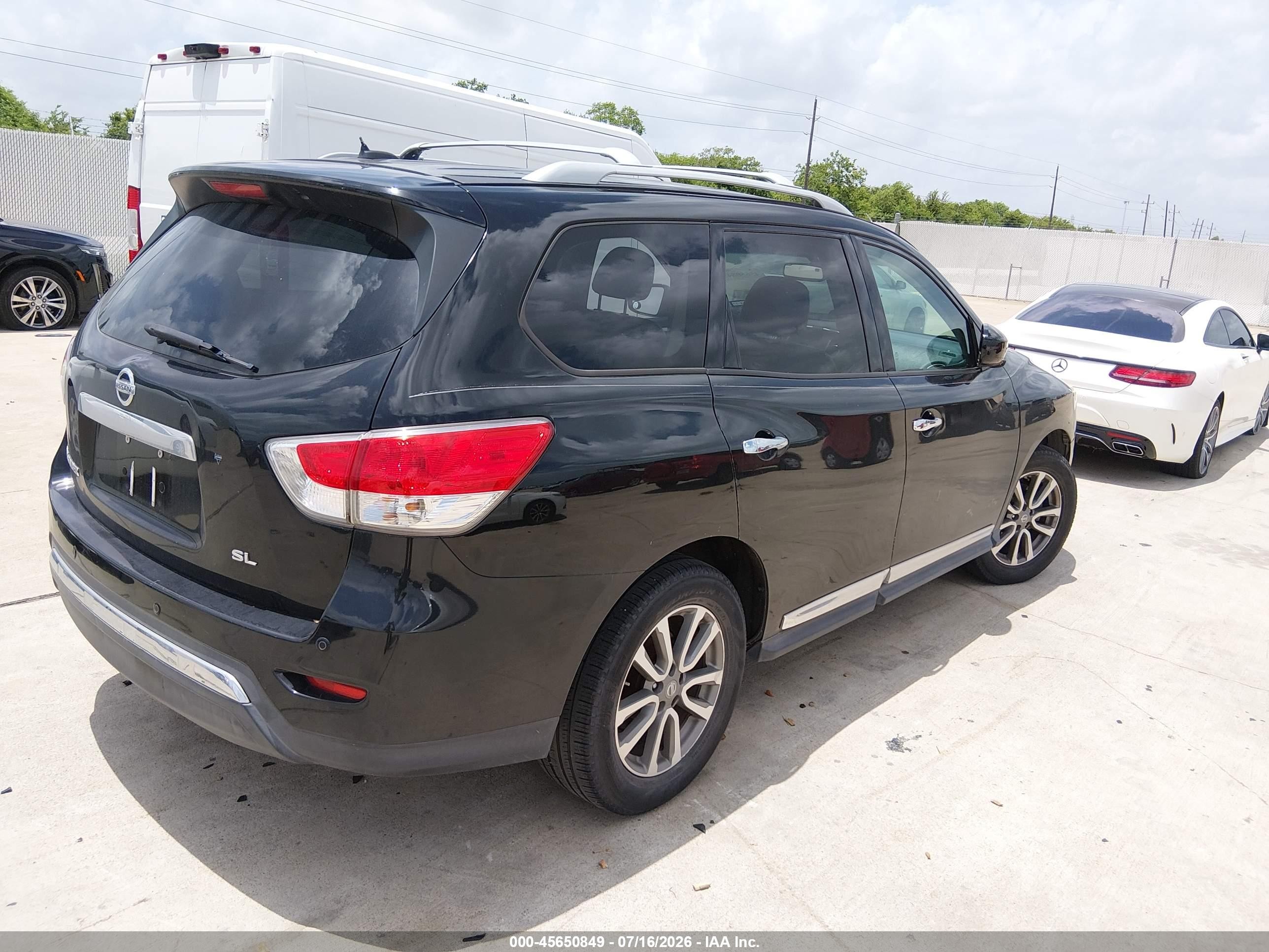 2014 Nissan Pathfinder Sl Black vin: 5N1AR2MN8EC601315