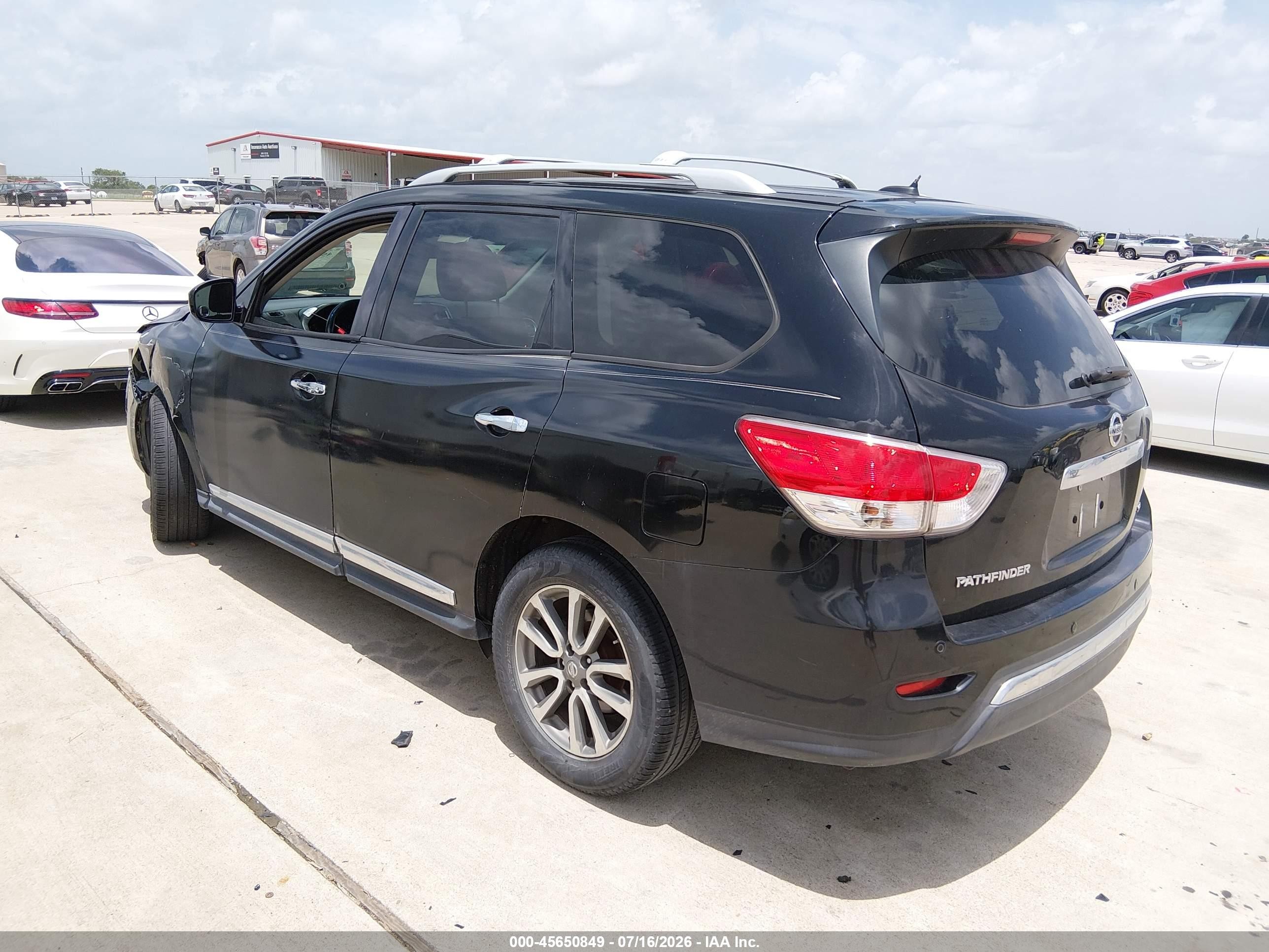 2014 Nissan Pathfinder Sl Black vin: 5N1AR2MN8EC601315
