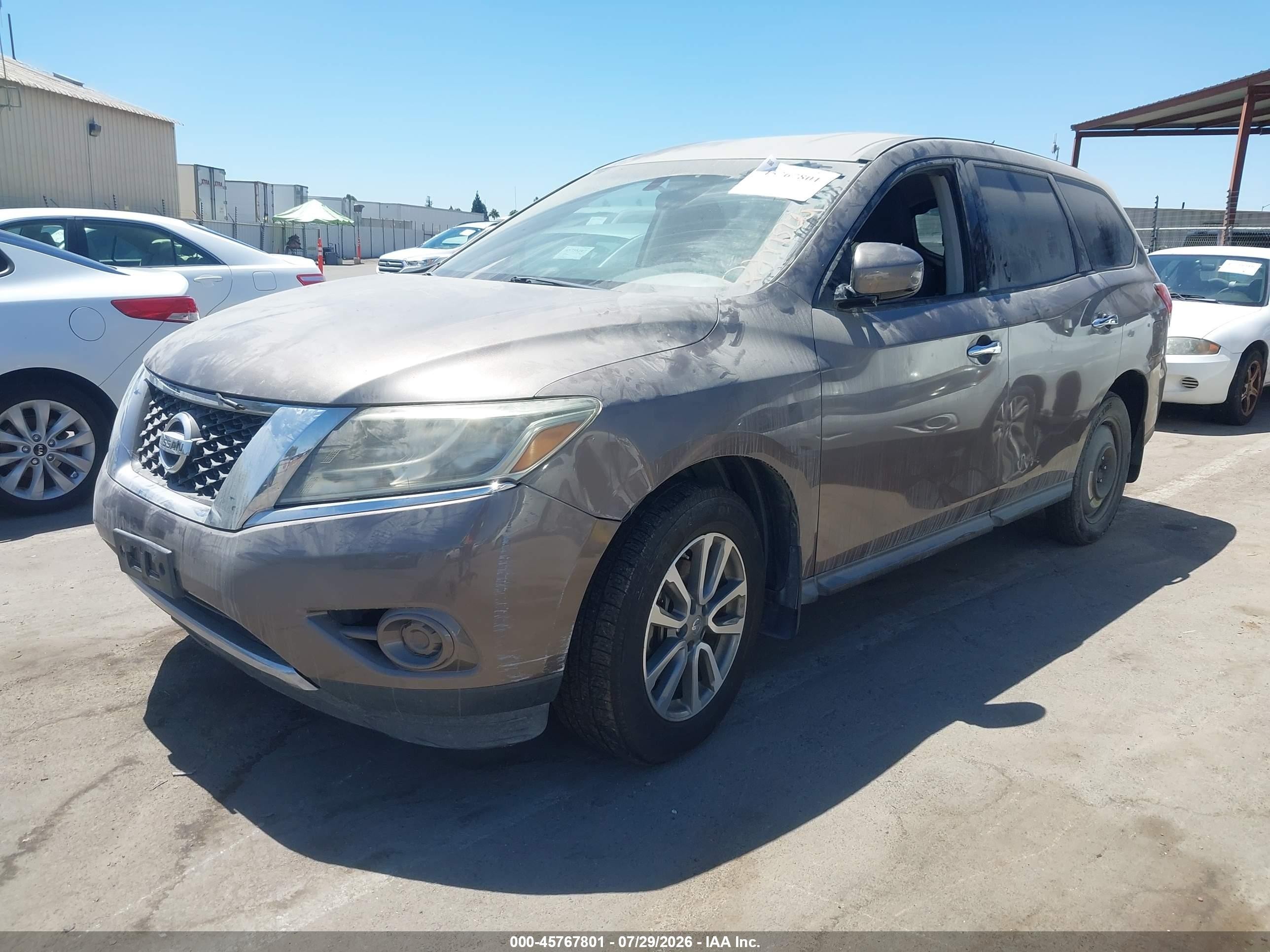 2014 Nissan Pathfinder S Beige vin: 5N1AR2MN8EC640213