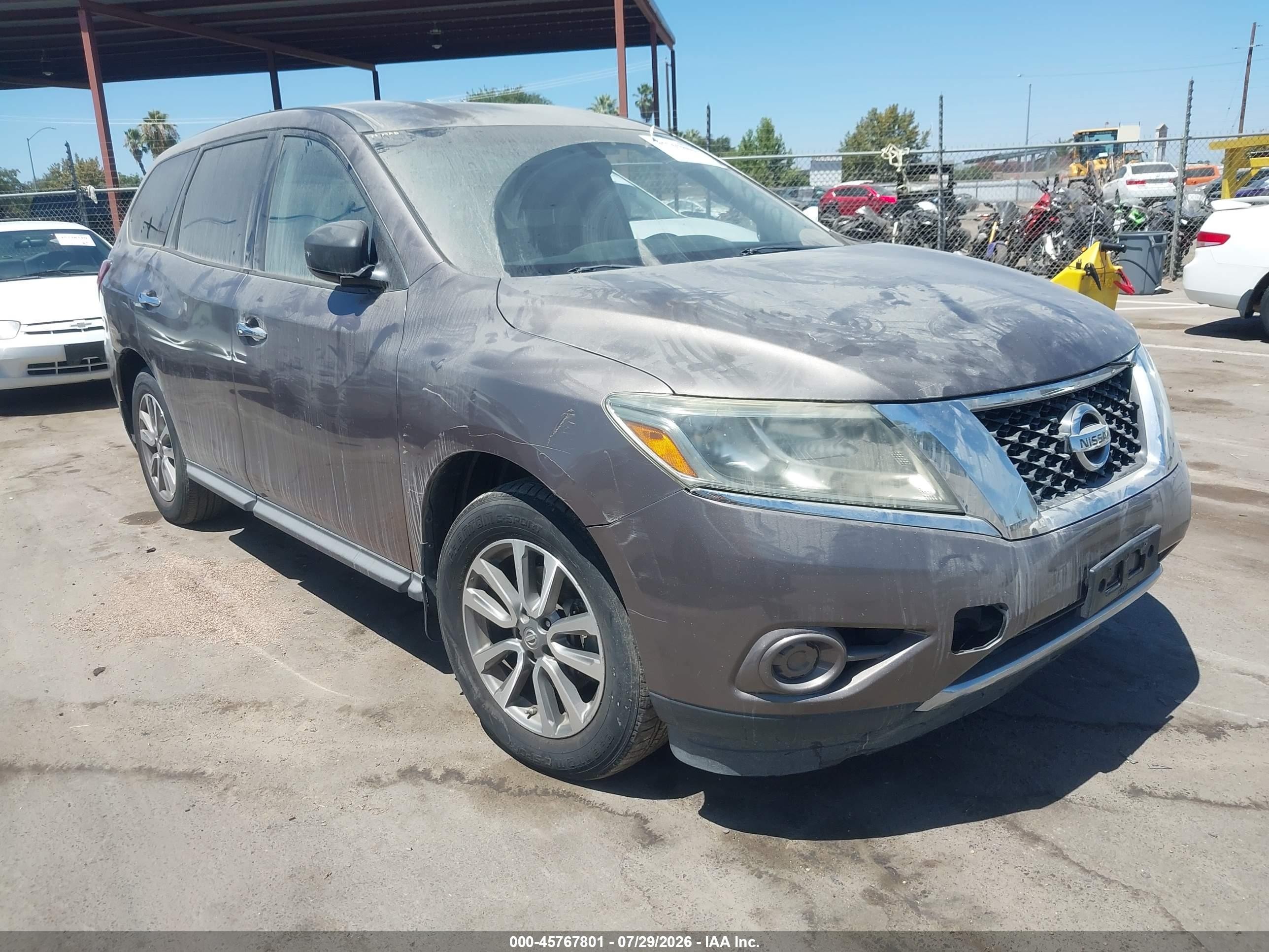 2014 Nissan Pathfinder S Beige vin: 5N1AR2MN8EC640213