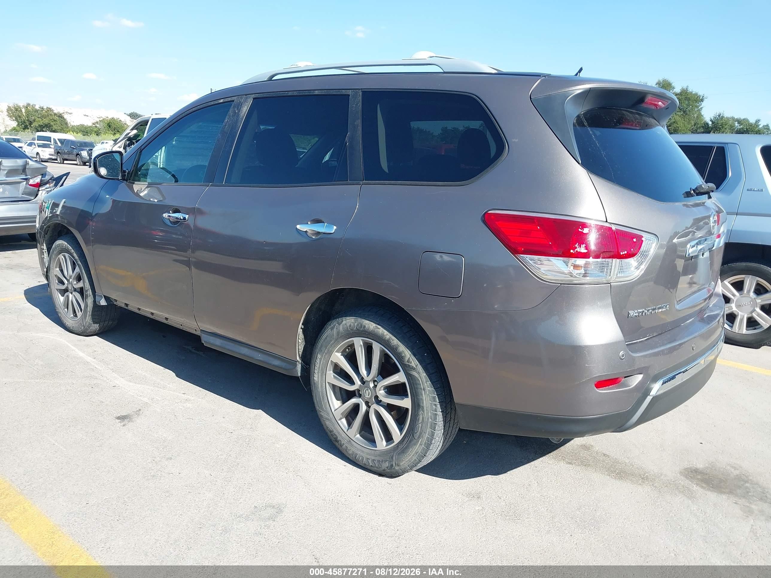 2014 Nissan Pathfinder Sv Brown vin: 5N1AR2MN8EC641314