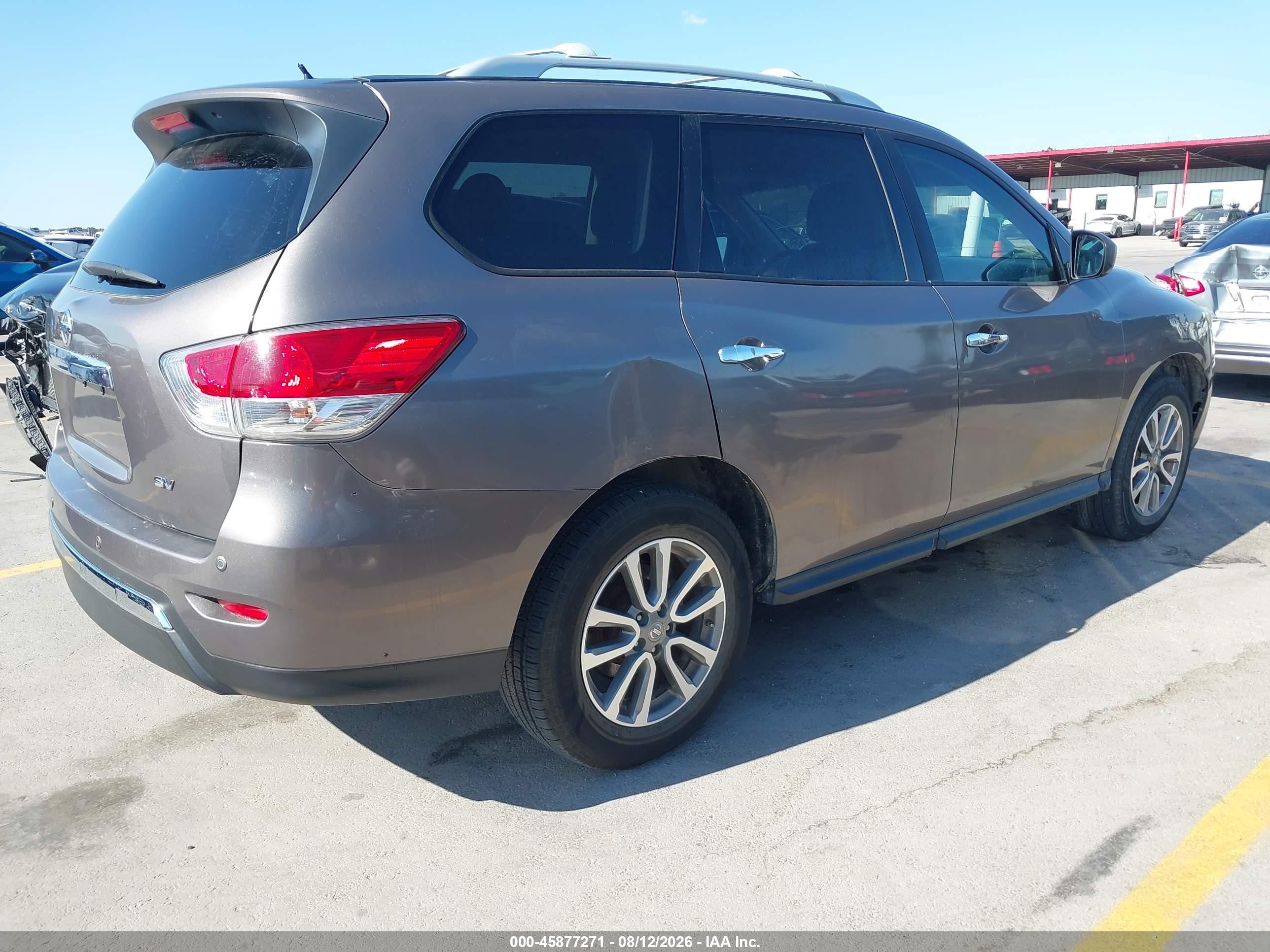 2014 Nissan Pathfinder Sv Brown vin: 5N1AR2MN8EC641314