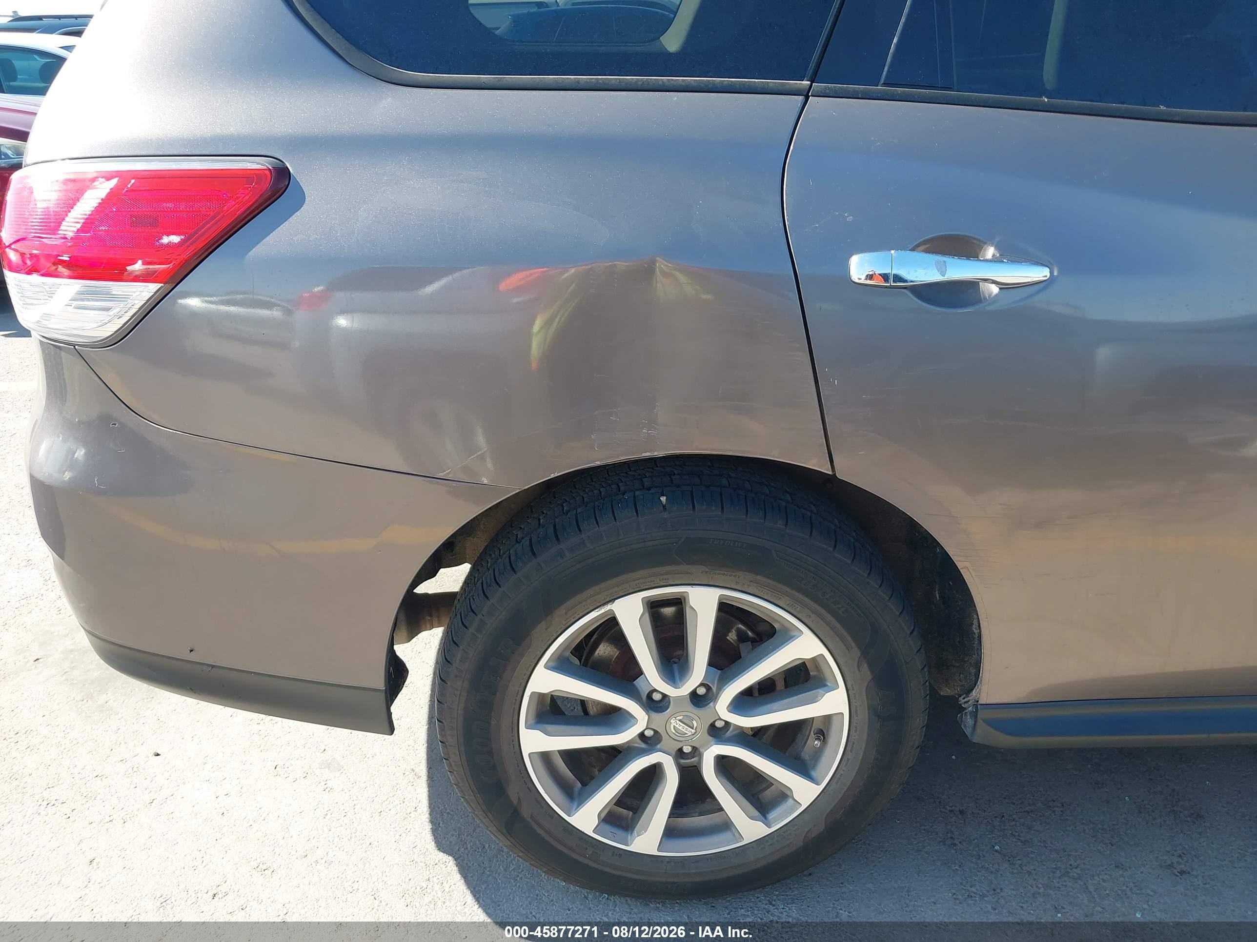 2014 Nissan Pathfinder Sv Brown vin: 5N1AR2MN8EC641314