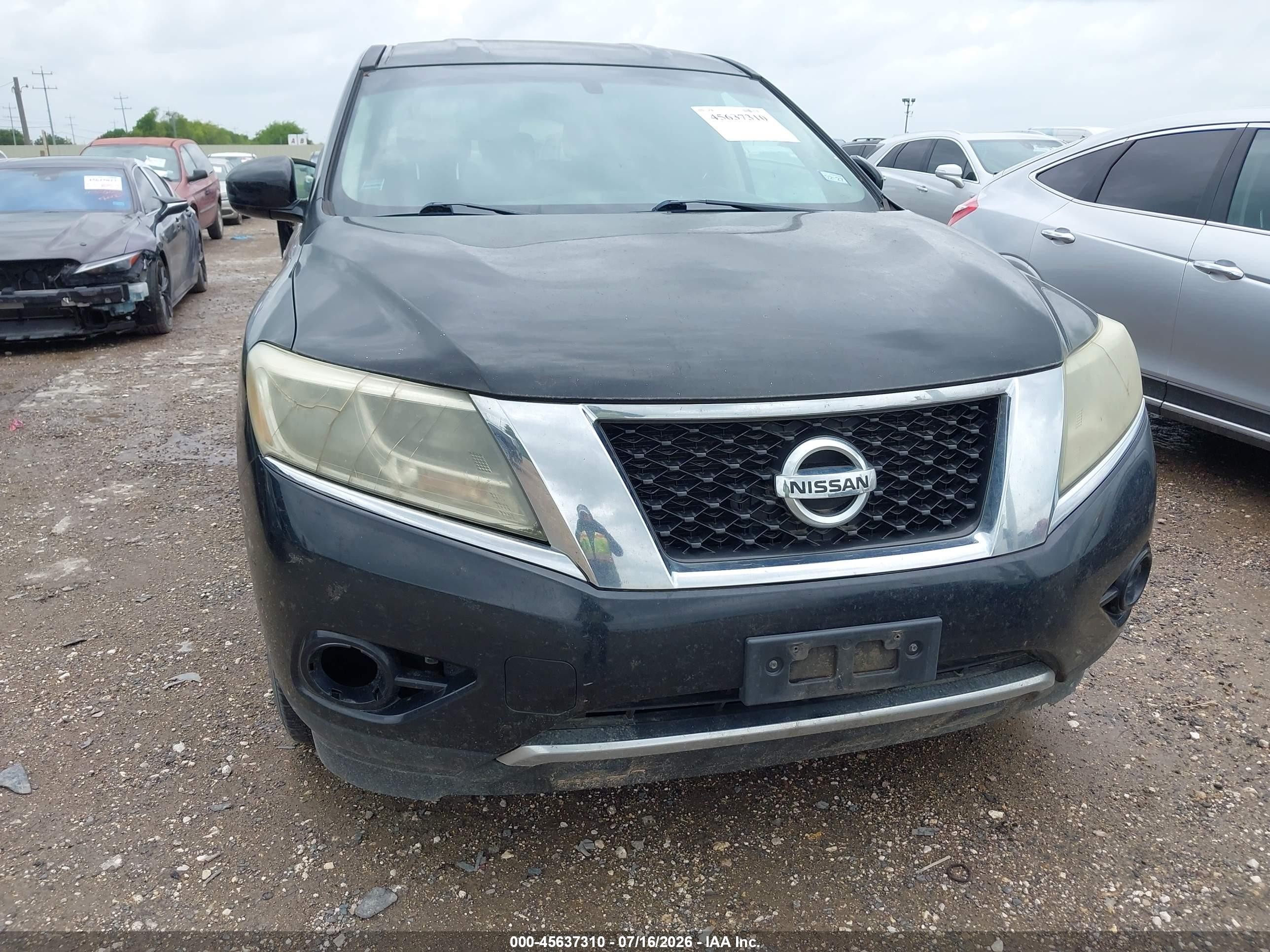 2014 Nissan Pathfinder S Черный vin: 5N1AR2MN8EC658257