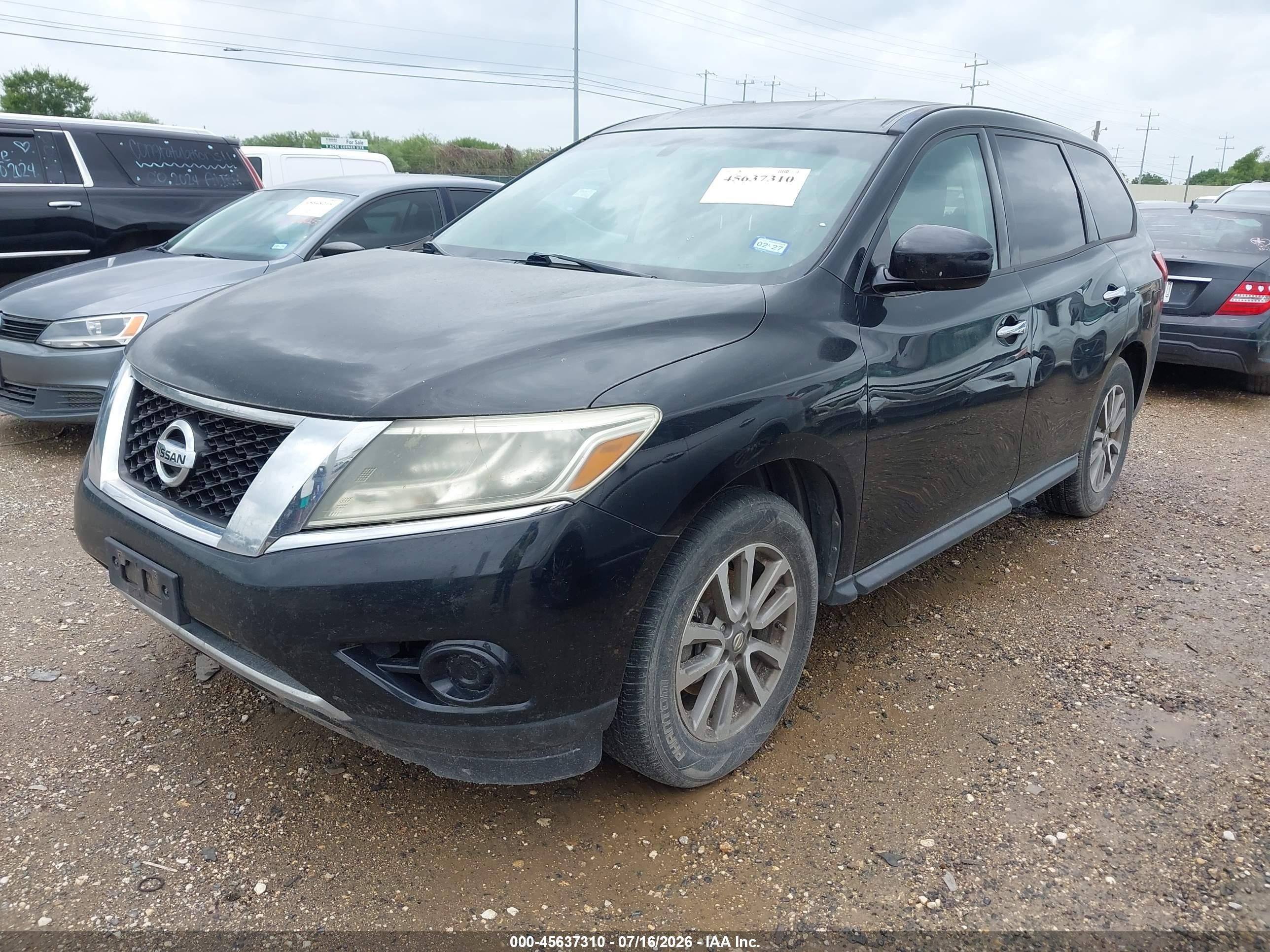 2014 Nissan Pathfinder S Черный vin: 5N1AR2MN8EC658257