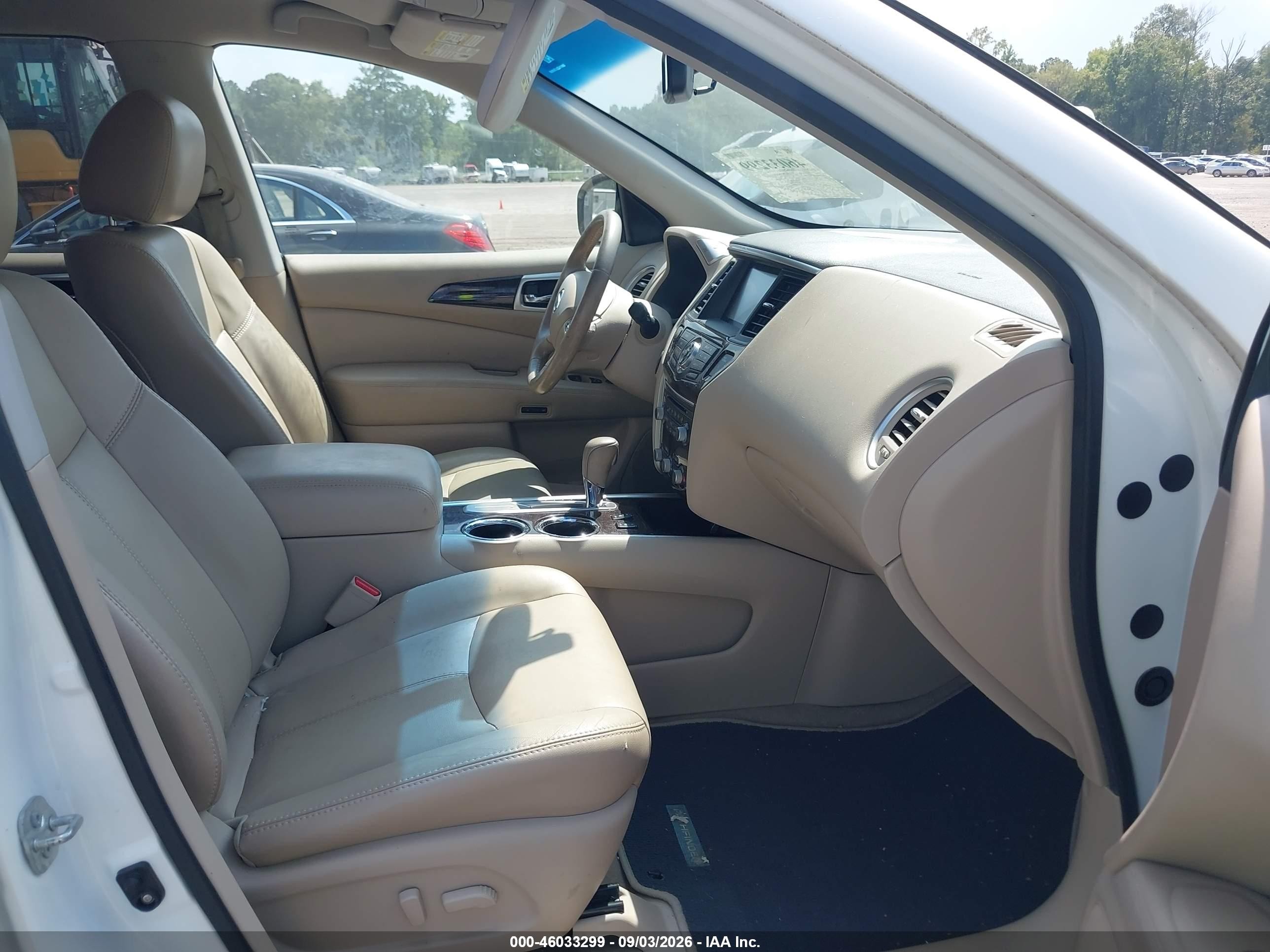 2014 Nissan Pathfinder Sl White vin: 5N1AR2MN8EC666066