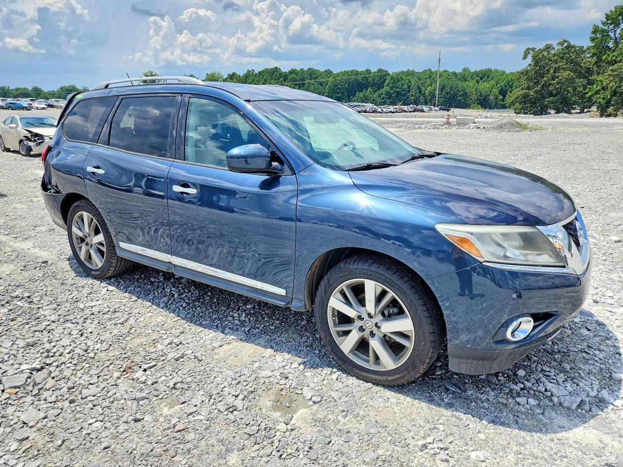 2014 Nissan Pathfinder Platinum Blue vin: 5N1AR2MN8EC678413