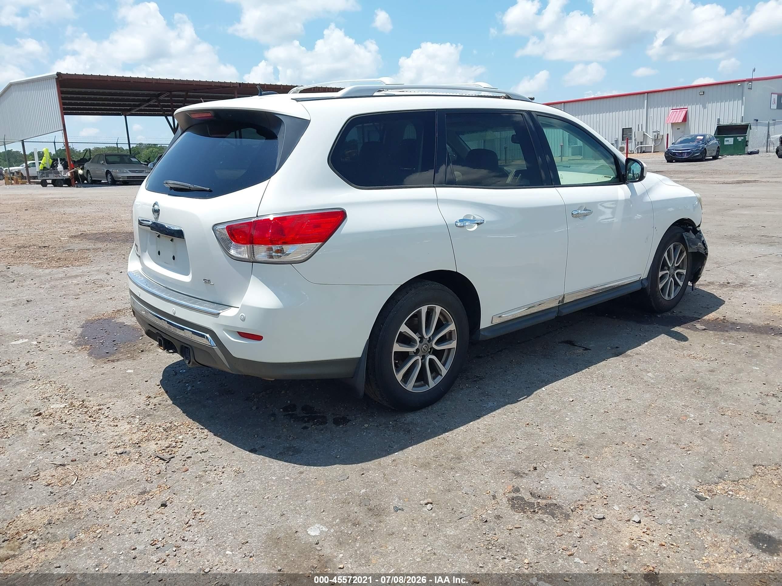 2014 Nissan Pathfinder Sl White vin: 5N1AR2MN8EC681456