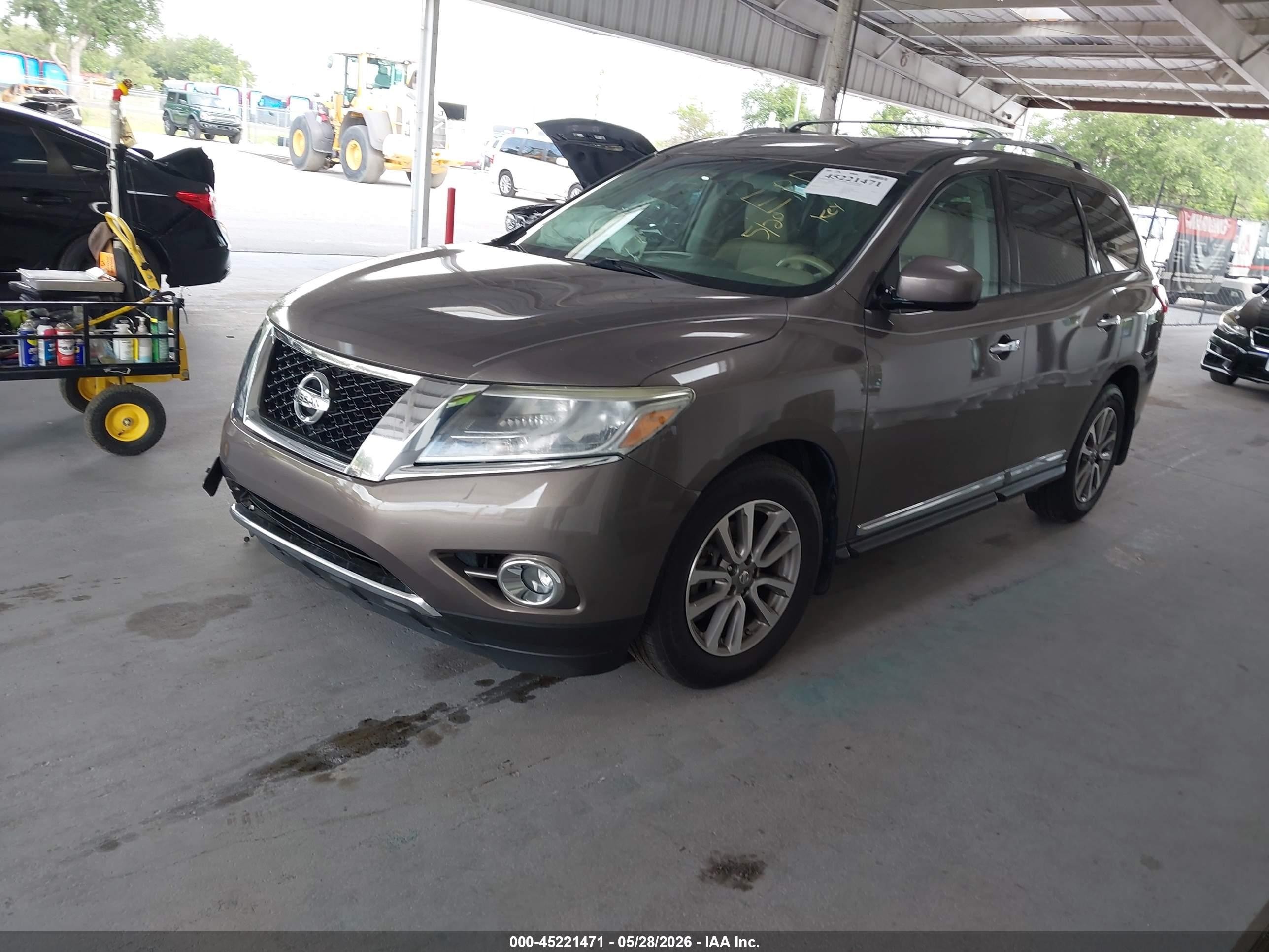 2014 Nissan Pathfinder Sl Brown vin: 5N1AR2MN8EC690321