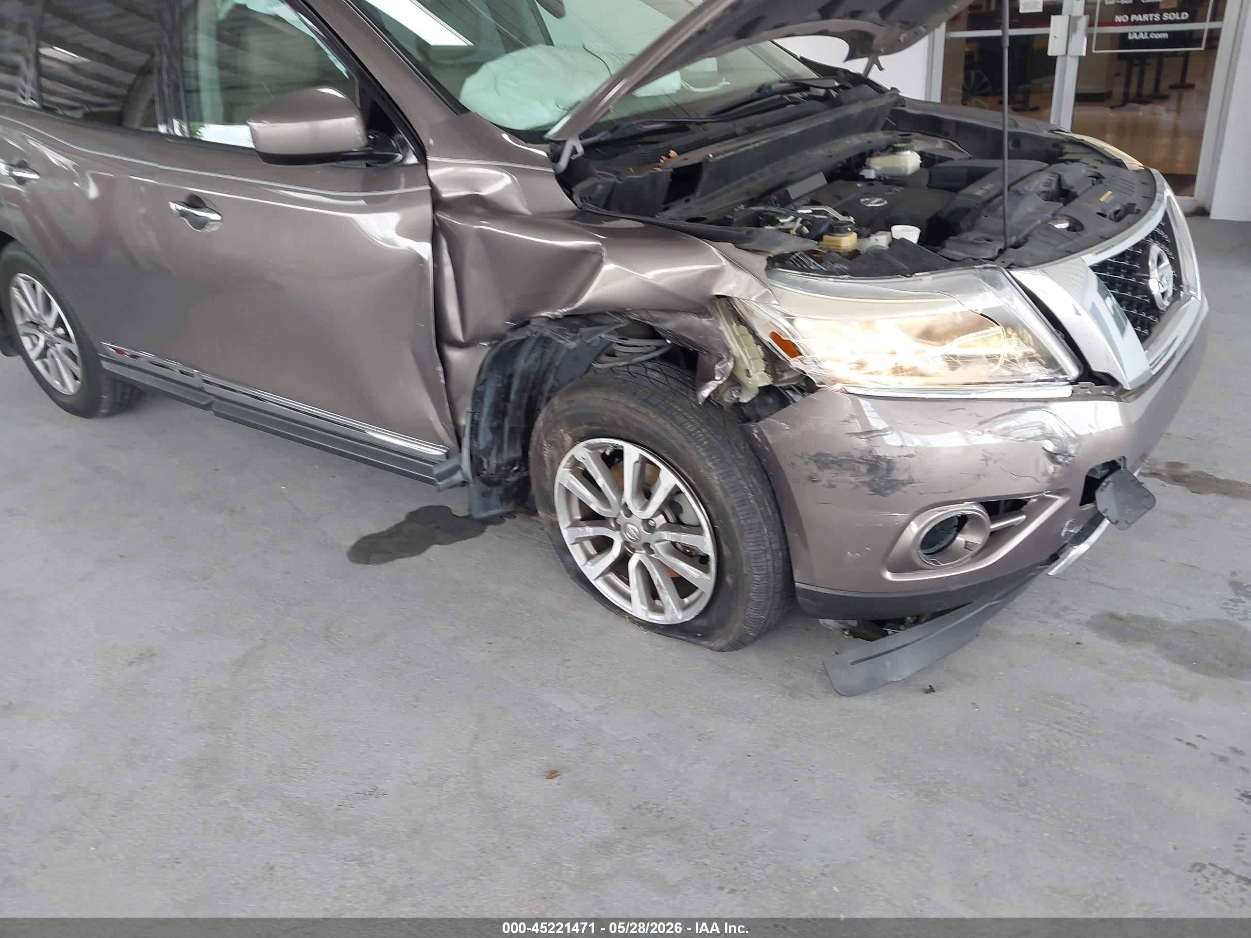 2014 Nissan Pathfinder Sl Brown vin: 5N1AR2MN8EC690321