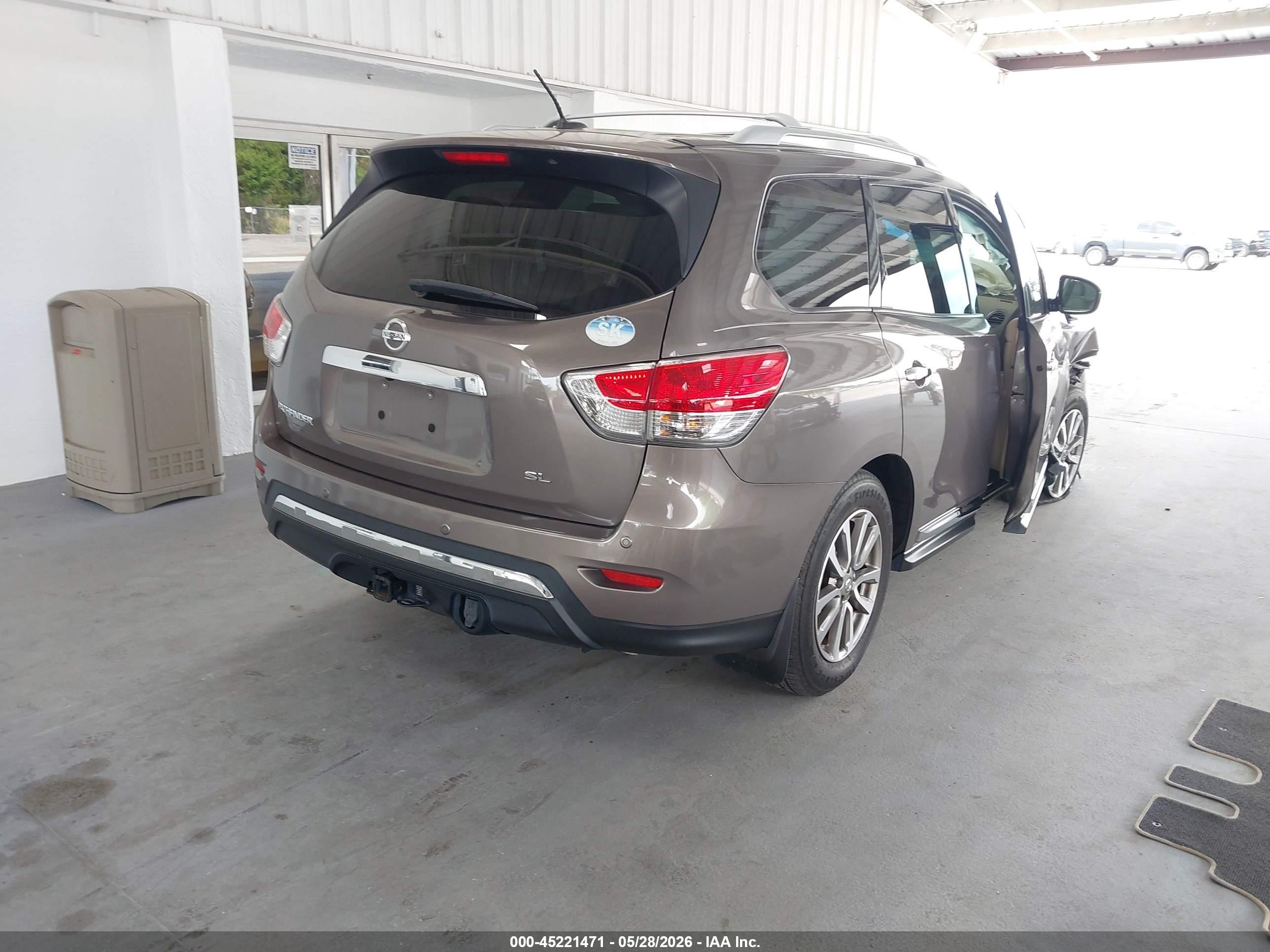 2014 Nissan Pathfinder Sl Brown vin: 5N1AR2MN8EC690321
