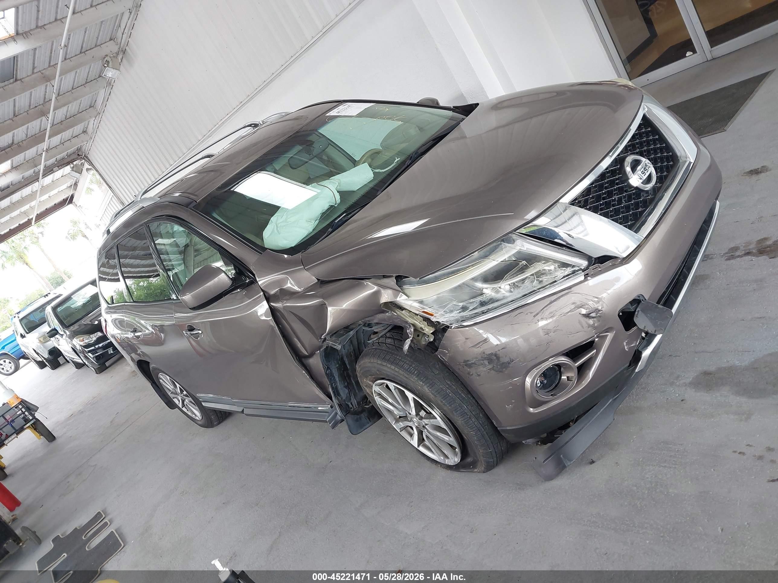 2014 Nissan Pathfinder Sl Brown vin: 5N1AR2MN8EC690321