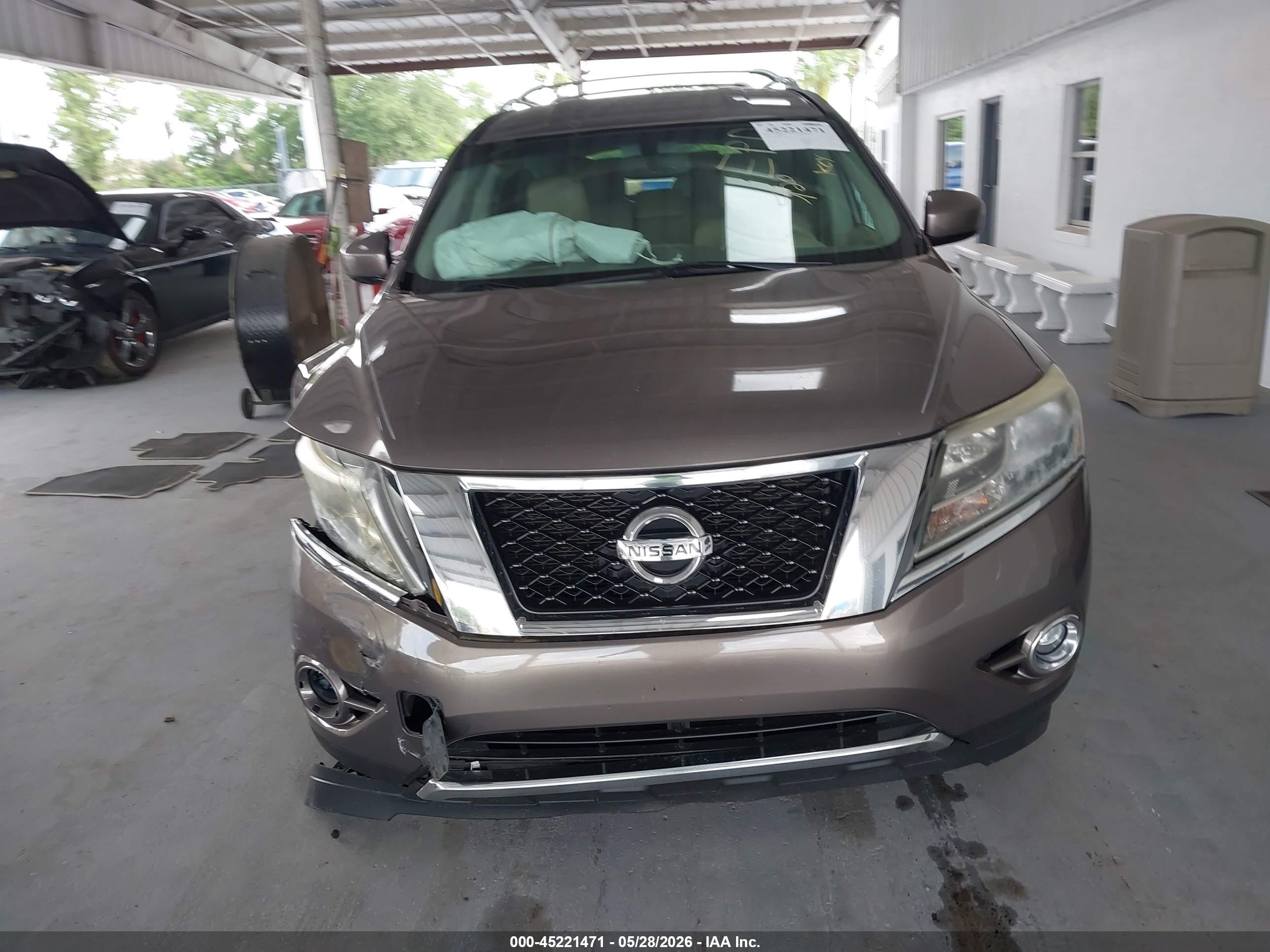 2014 Nissan Pathfinder Sl Brown vin: 5N1AR2MN8EC690321