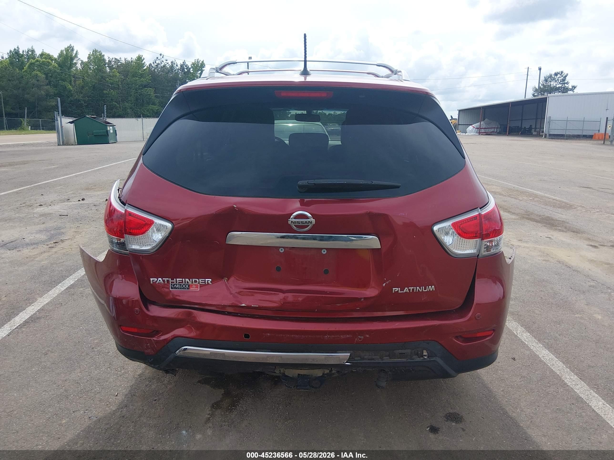 2014 Nissan Pathfinder Platinum Red vin: 5N1AR2MN8EC712267