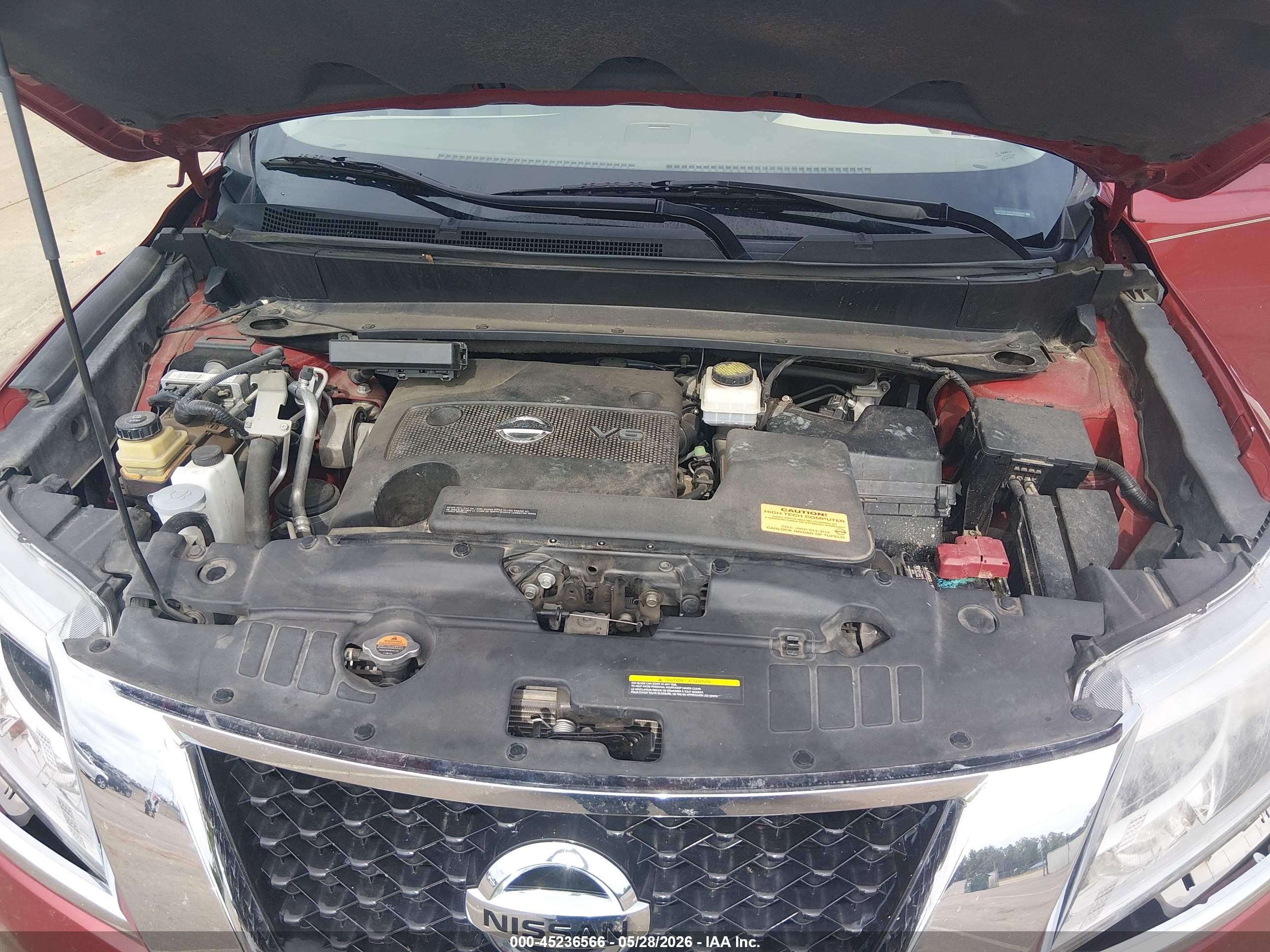 2014 Nissan Pathfinder Platinum Red vin: 5N1AR2MN8EC712267