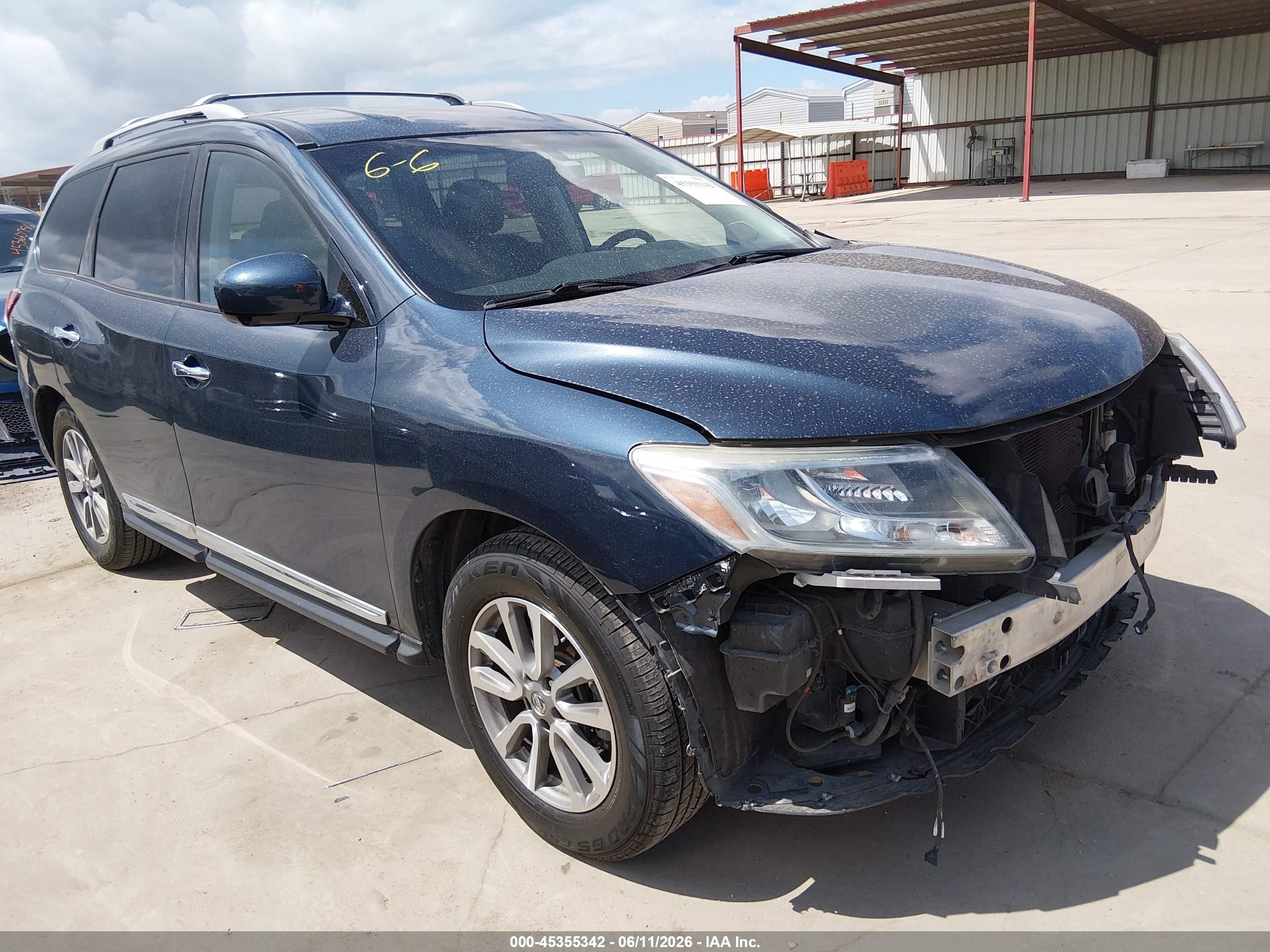 2015 Nissan Pathfinder Platinum/s/sl/sv Blue vin: 5N1AR2MN8FC654274