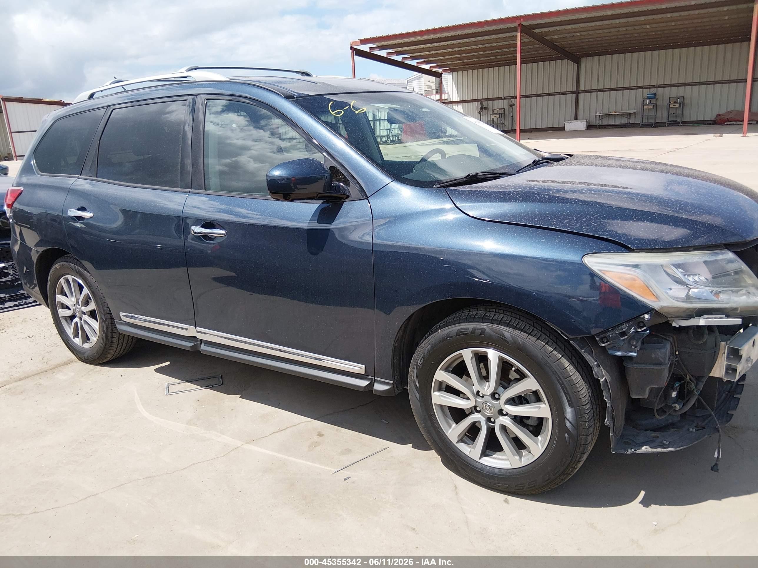2015 Nissan Pathfinder Platinum/s/sl/sv Blue vin: 5N1AR2MN8FC654274