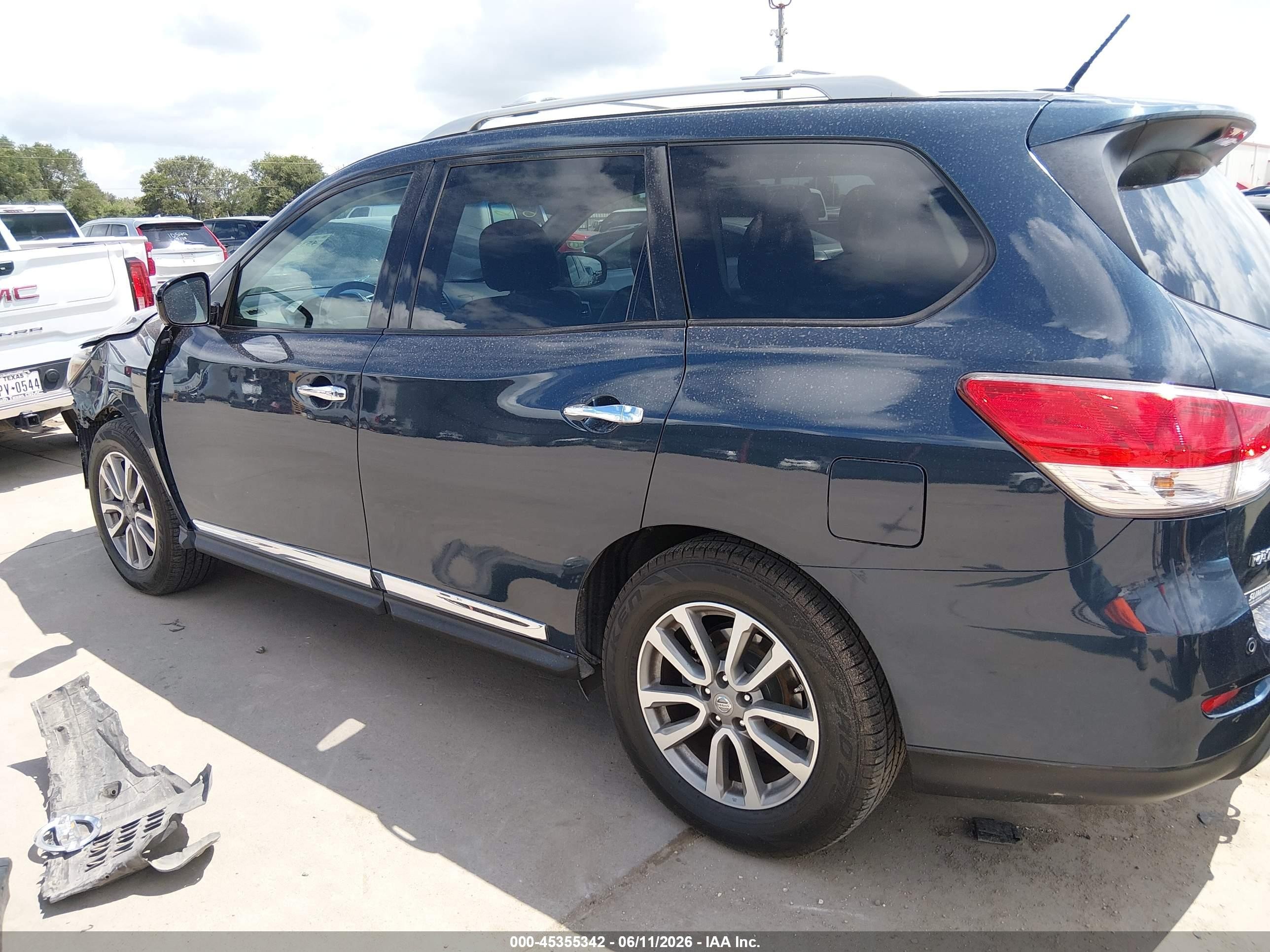 2015 Nissan Pathfinder Platinum/s/sl/sv Blue vin: 5N1AR2MN8FC654274