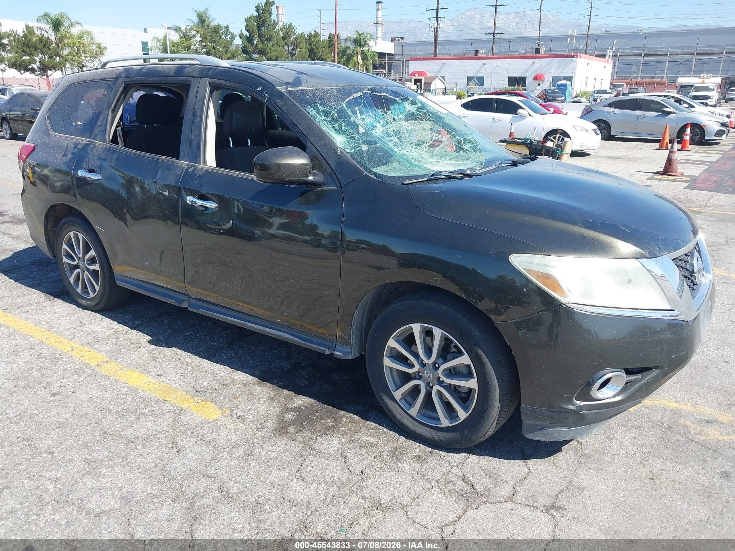 2015 Nissan Pathfinder Sv Черный vin: 5N1AR2MN8FC665274