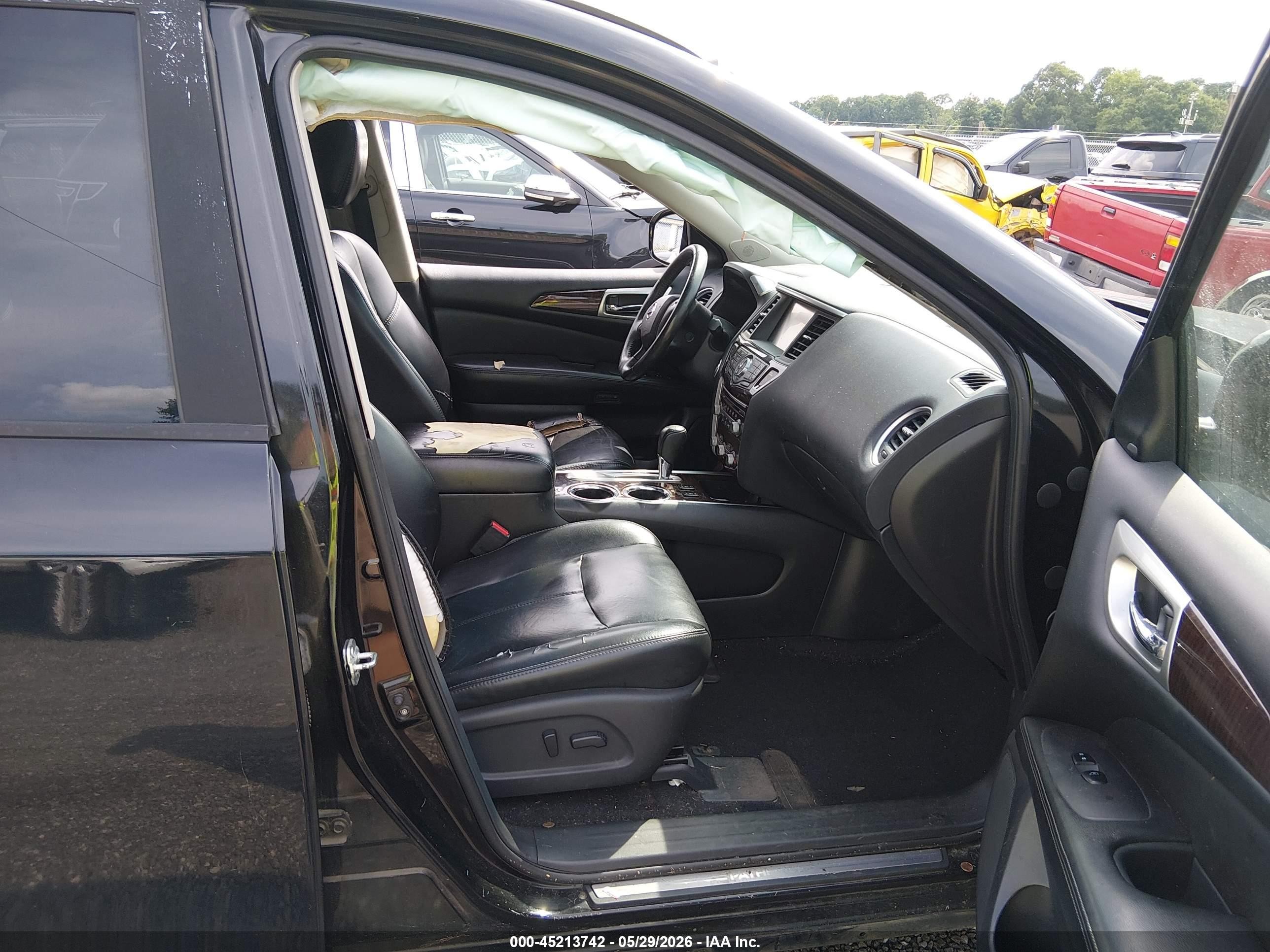 2015 Nissan Pathfinder Sl Black vin: 5N1AR2MN8FC690191