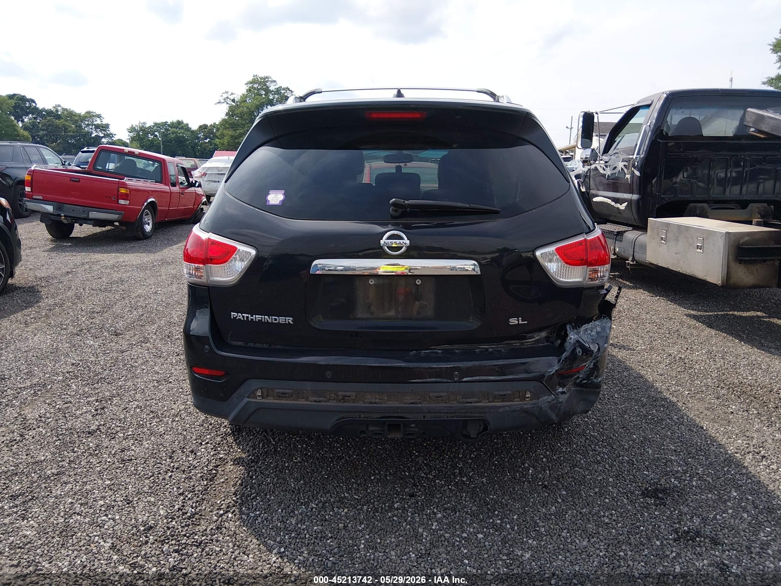 2015 Nissan Pathfinder Sl Black vin: 5N1AR2MN8FC690191