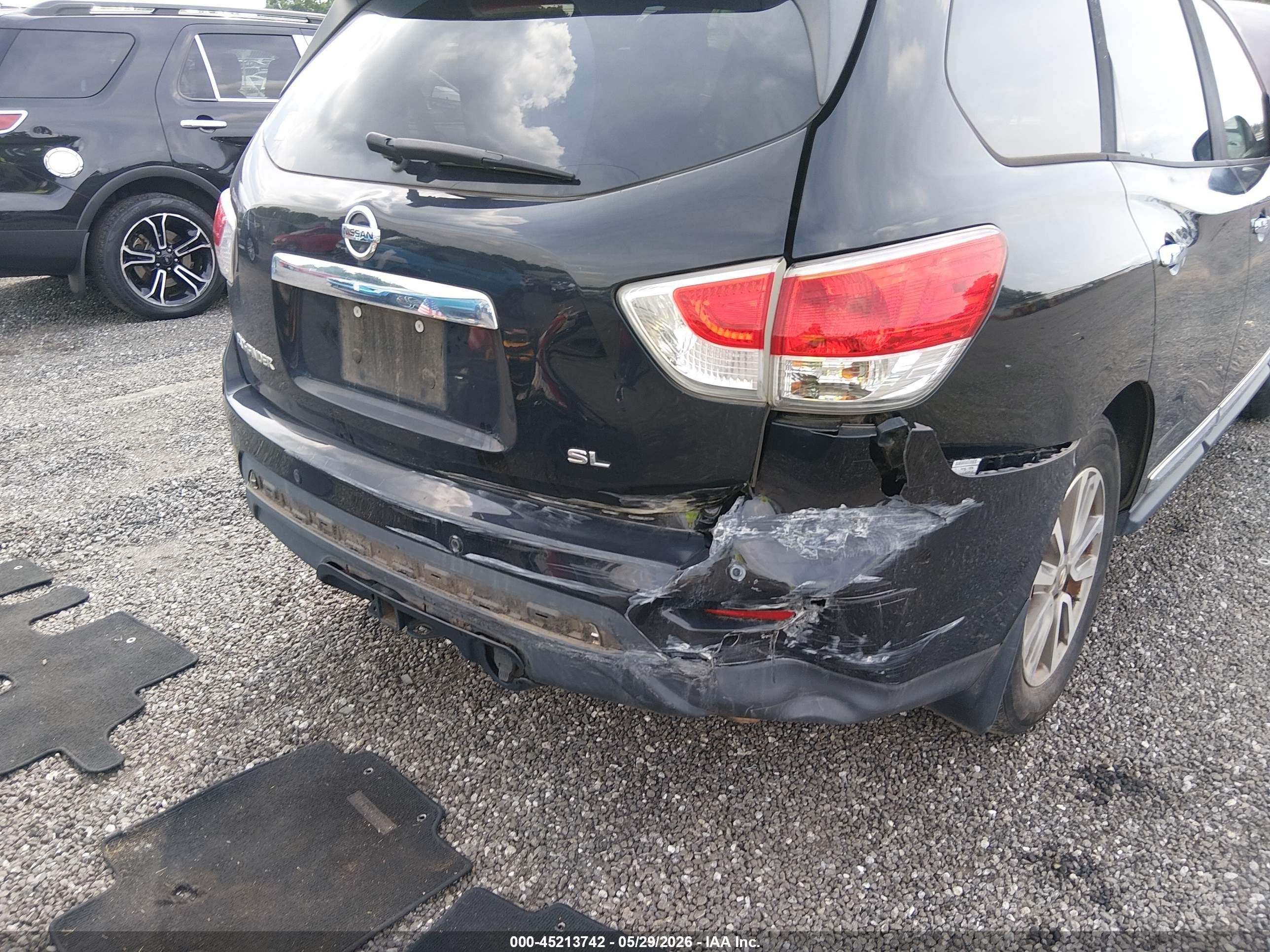 2015 Nissan Pathfinder Sl Black vin: 5N1AR2MN8FC690191