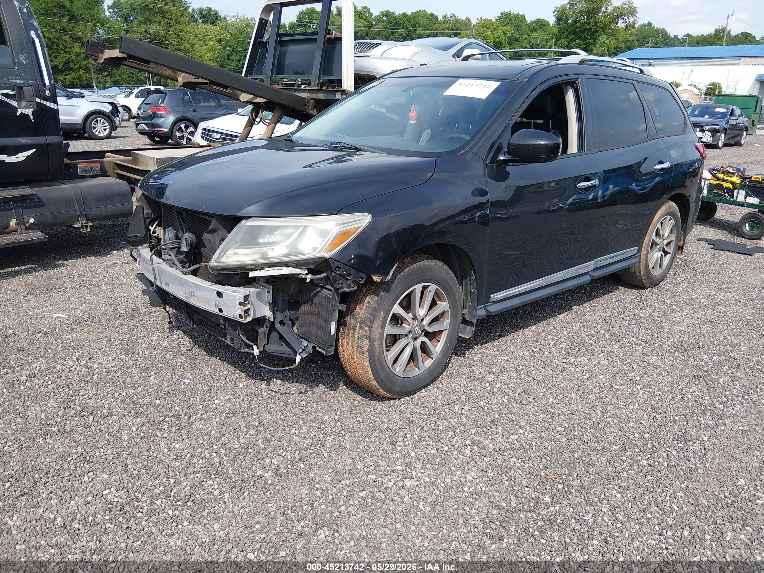 2015 Nissan Pathfinder Sl Black vin: 5N1AR2MN8FC690191