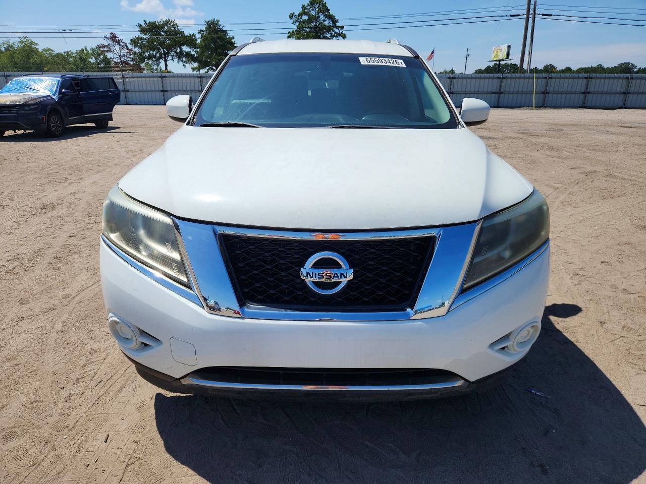 2015 Nissan Pathfinder S Белый vin: 5N1AR2MN8FC701707