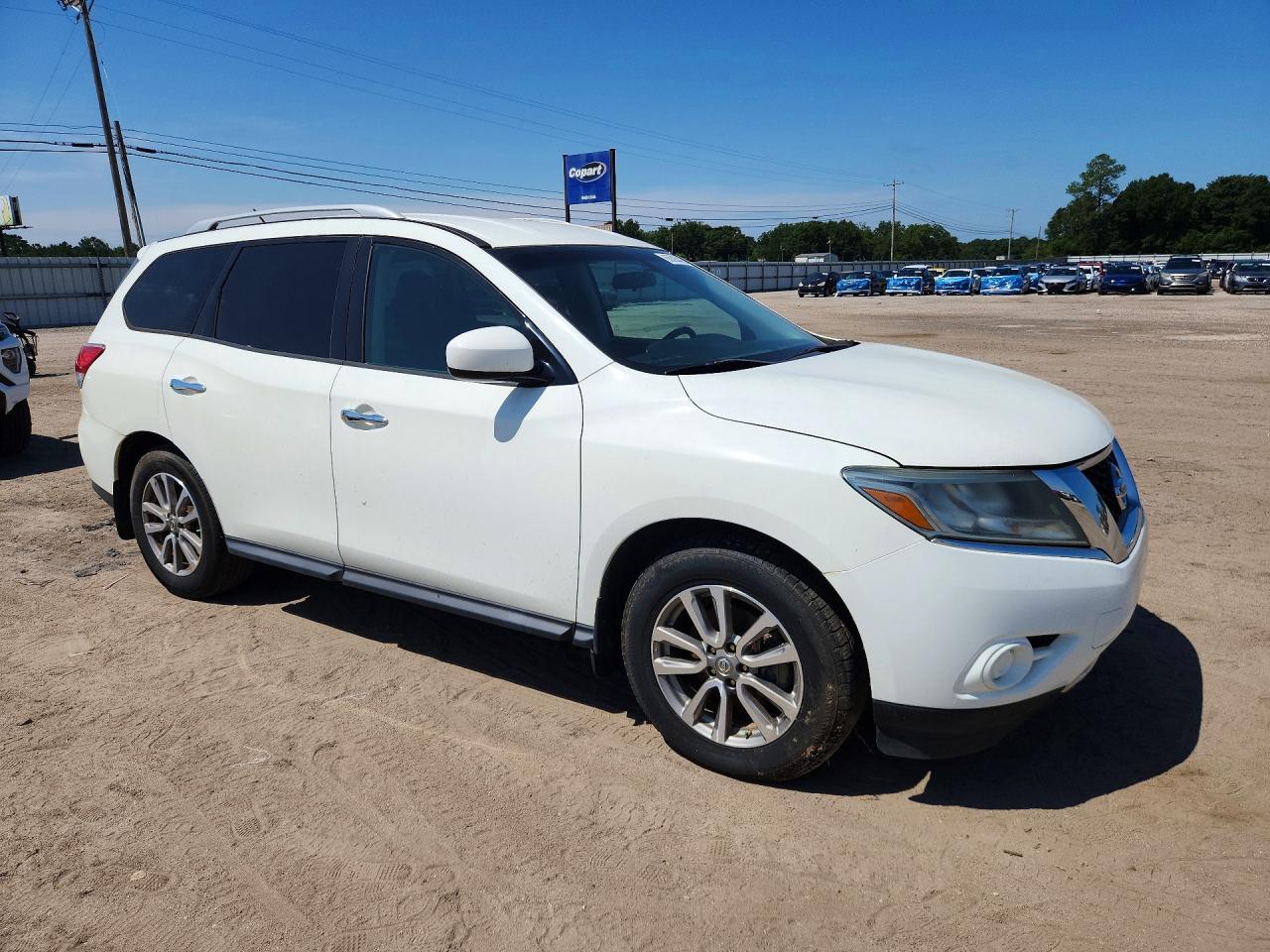 2015 Nissan Pathfinder S Белый vin: 5N1AR2MN8FC701707