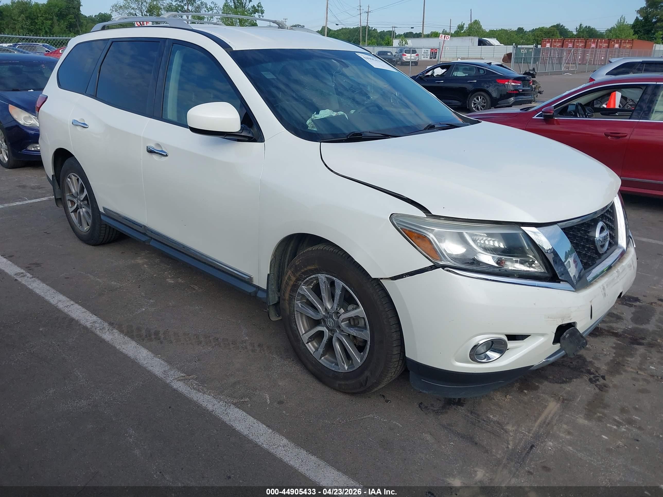 2015 Nissan Pathfinder Sl White vin: 5N1AR2MN8FC711427