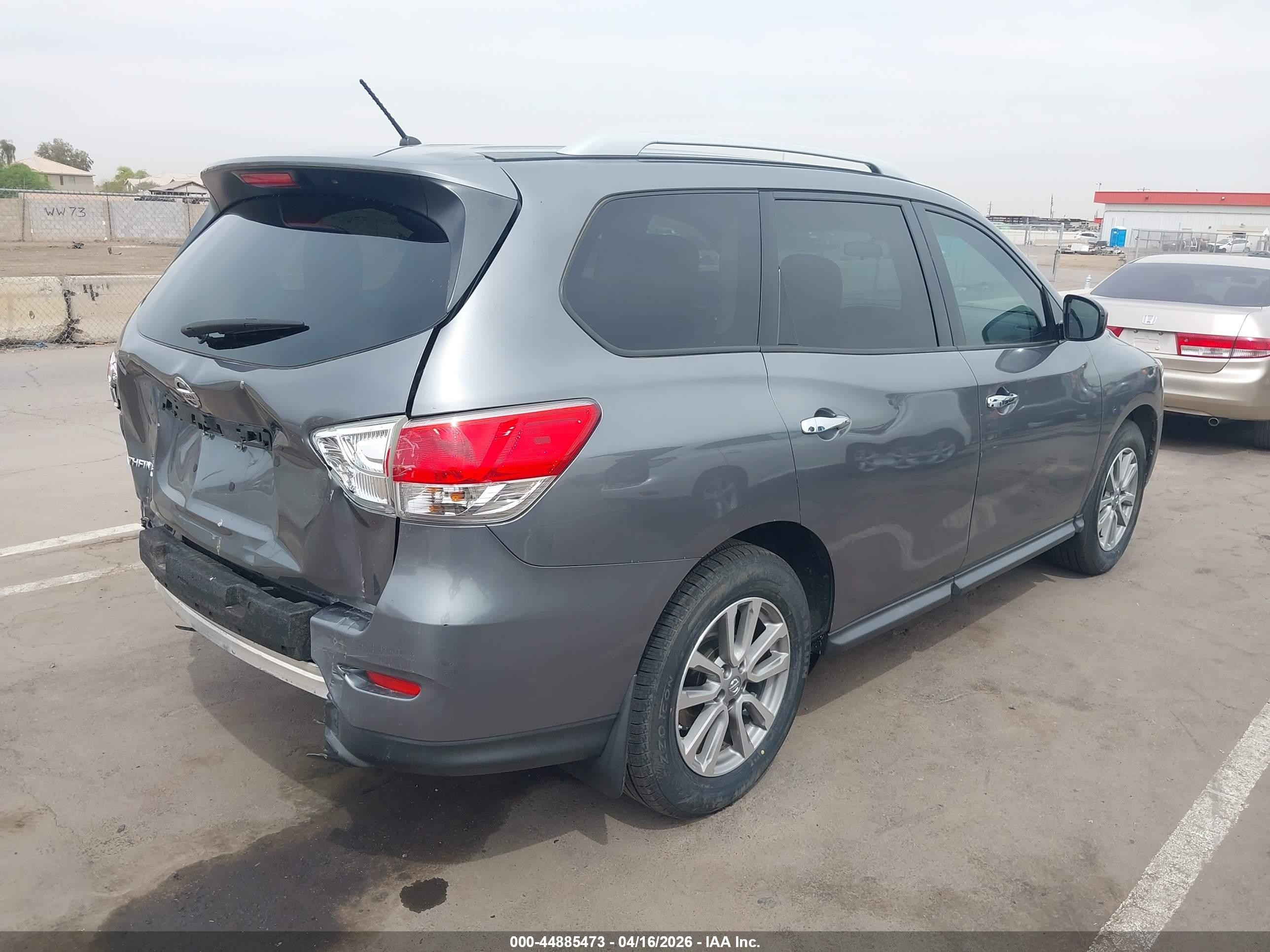 2016 Nissan Pathfinder S Gray vin: 5N1AR2MN8GC656558