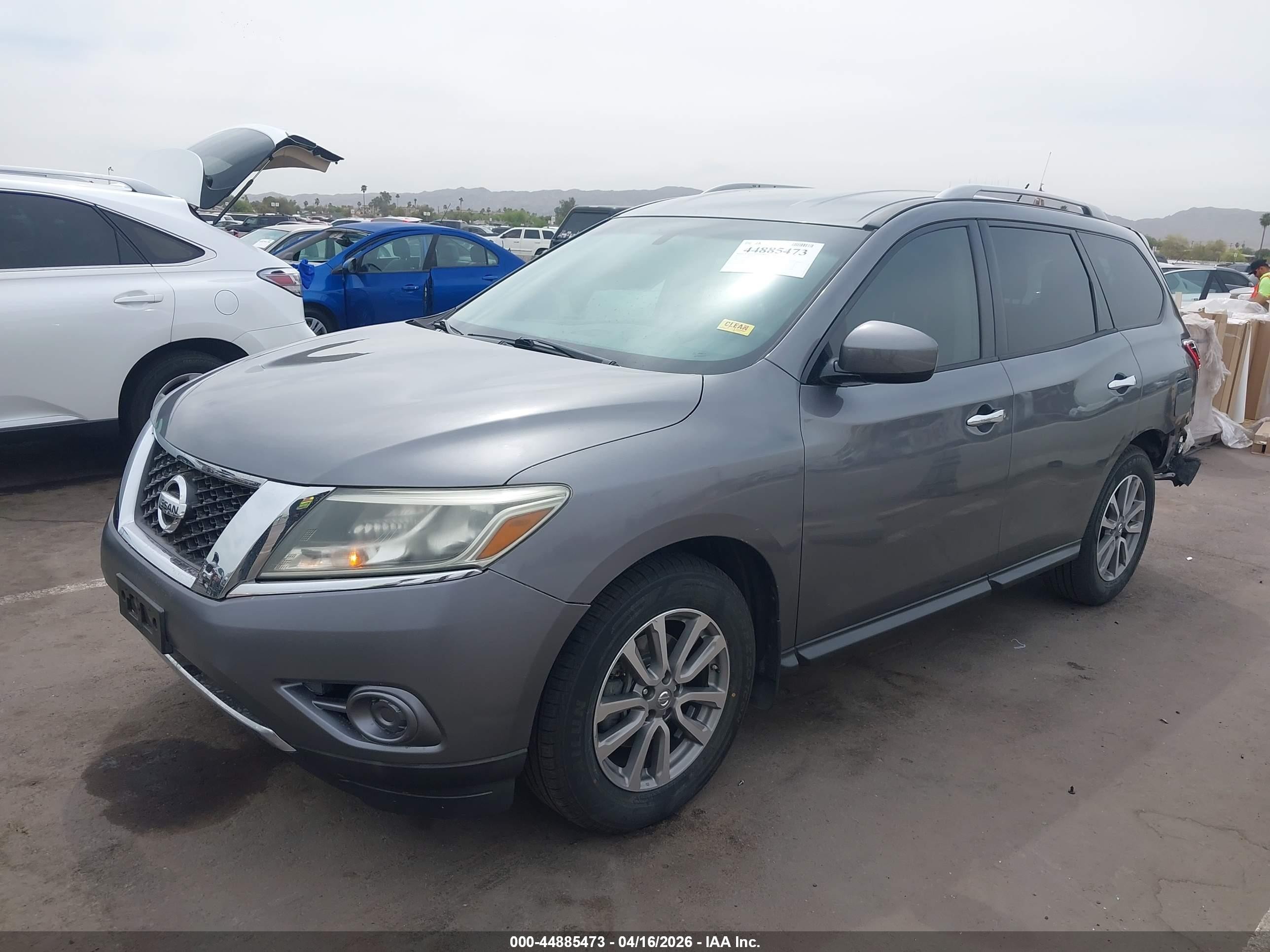 2016 Nissan Pathfinder S Gray vin: 5N1AR2MN8GC656558