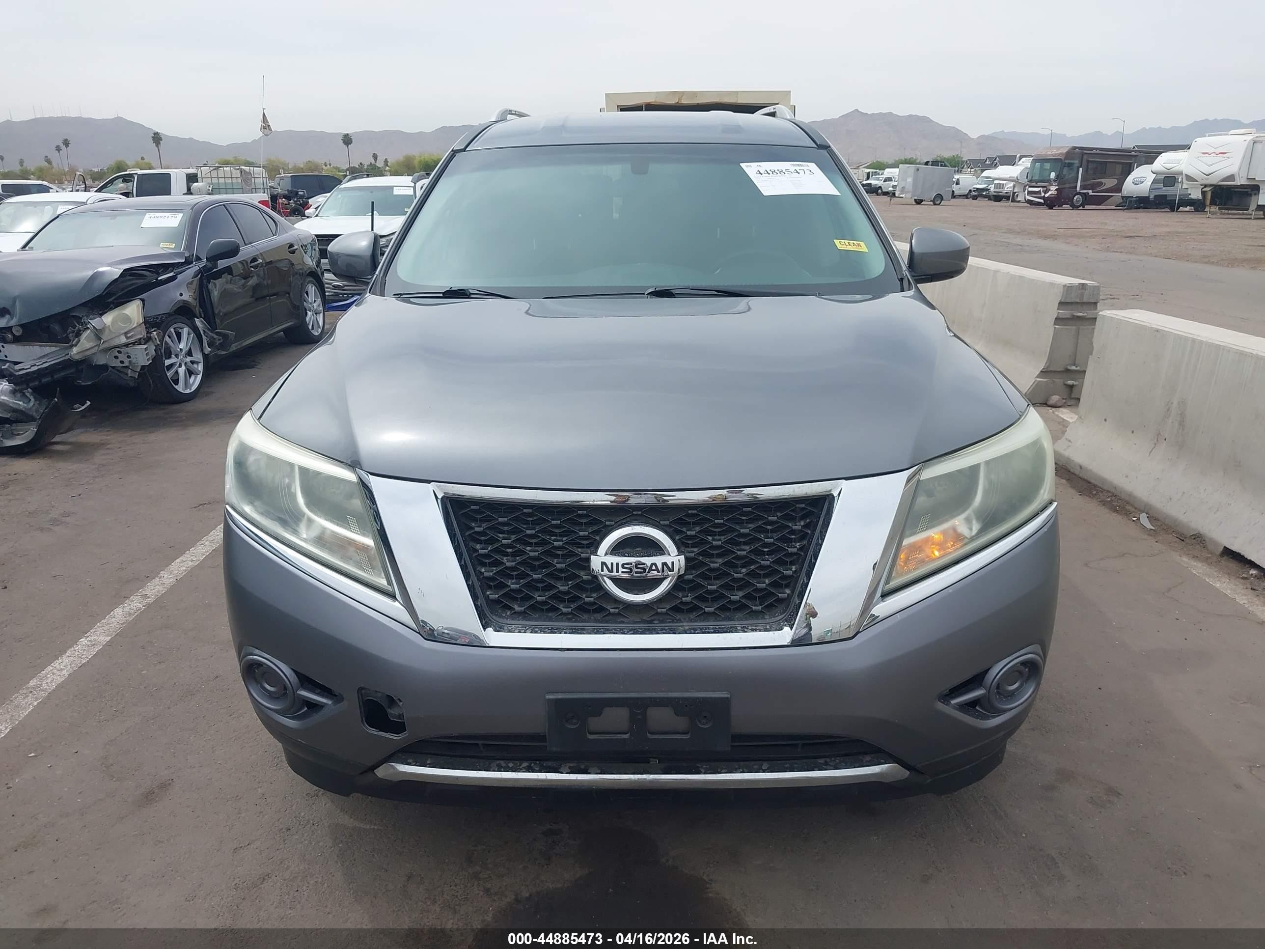2016 Nissan Pathfinder S Gray vin: 5N1AR2MN8GC656558