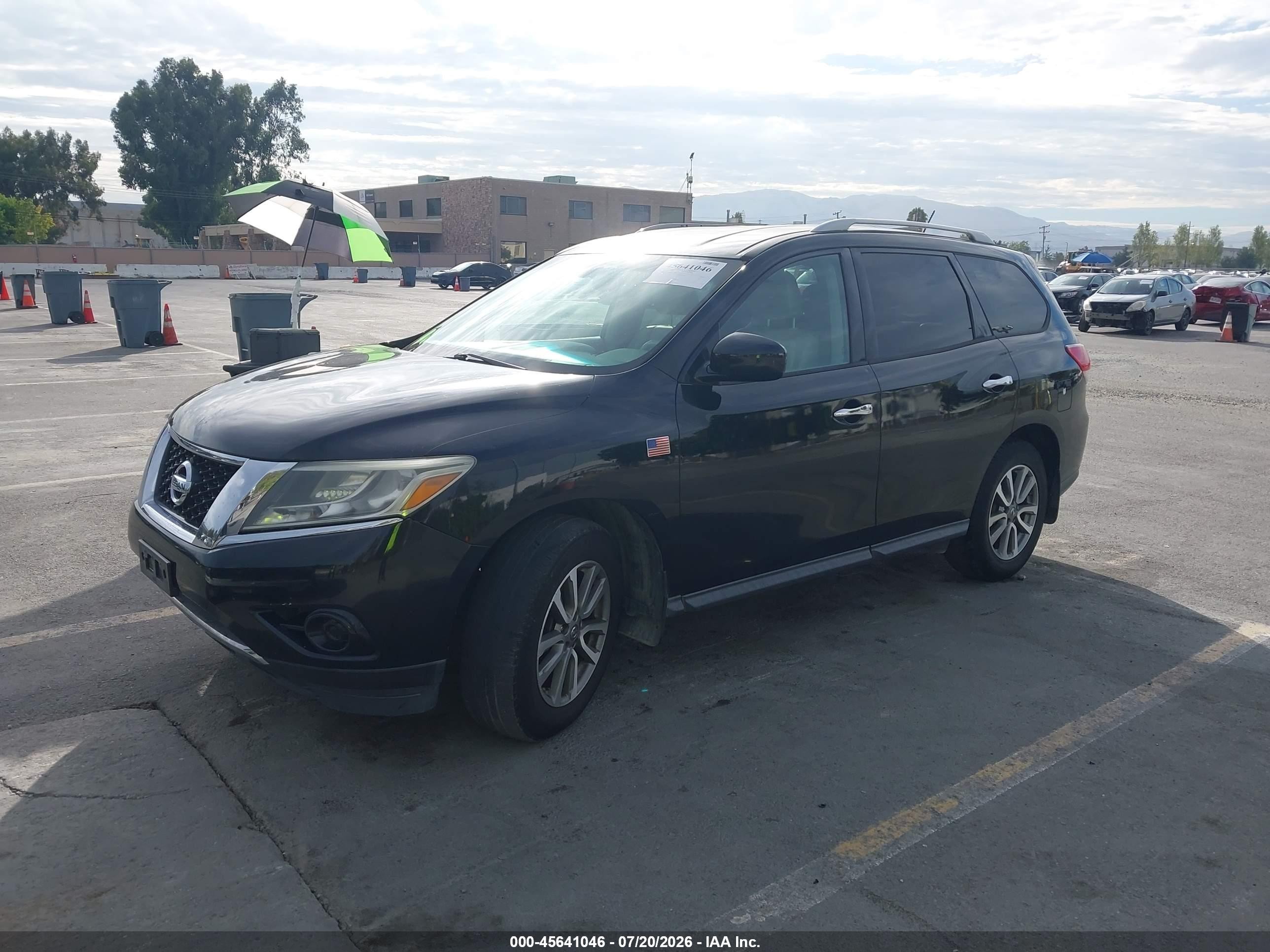2013 Nissan Pathfinder Sv Black vin: 5N1AR2MN9DC612659