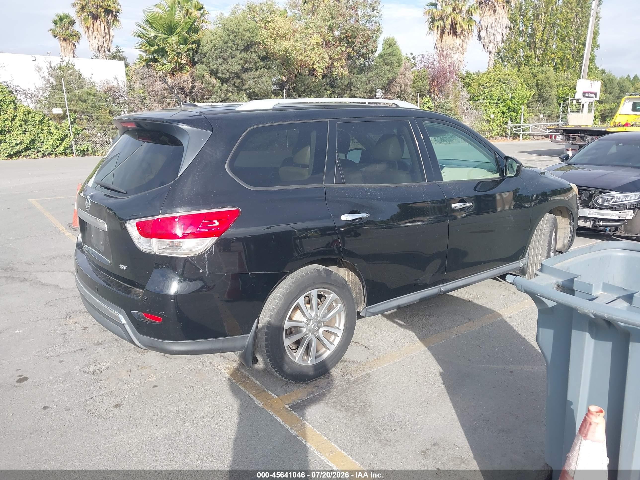 2013 Nissan Pathfinder Sv Black vin: 5N1AR2MN9DC612659