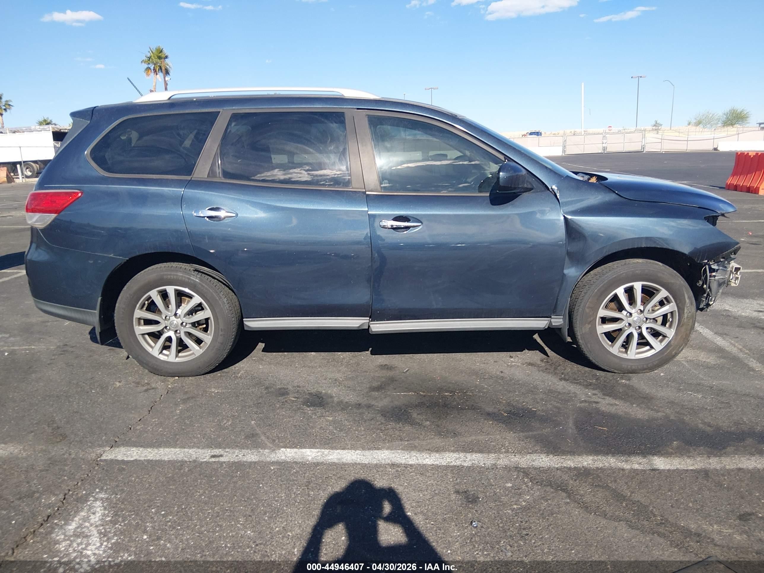 2013 Nissan Pathfinder Sv Blue vin: 5N1AR2MN9DC642406
