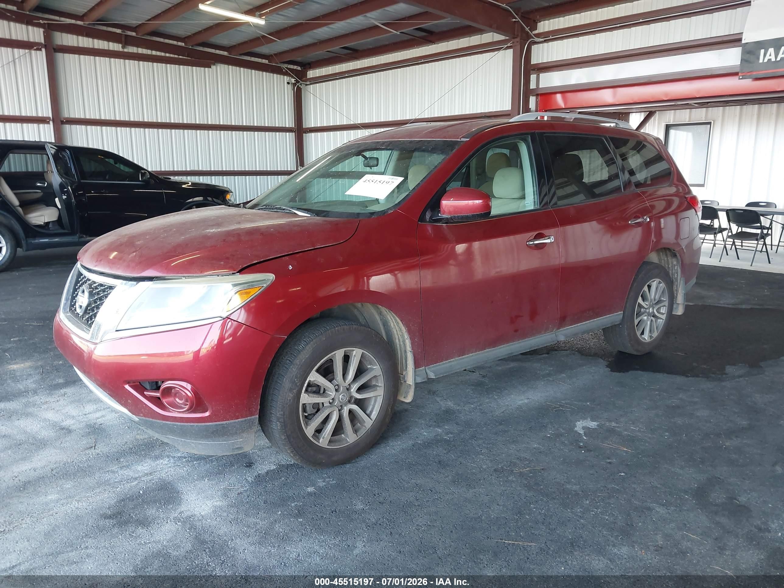 2013 Nissan Pathfinder Sv Red vin: 5N1AR2MN9DC648304