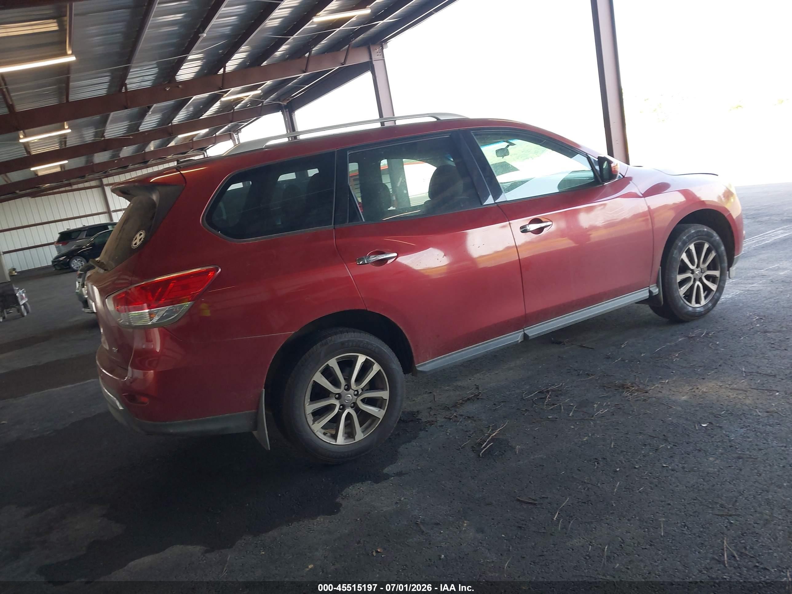 2013 Nissan Pathfinder Sv Red vin: 5N1AR2MN9DC648304