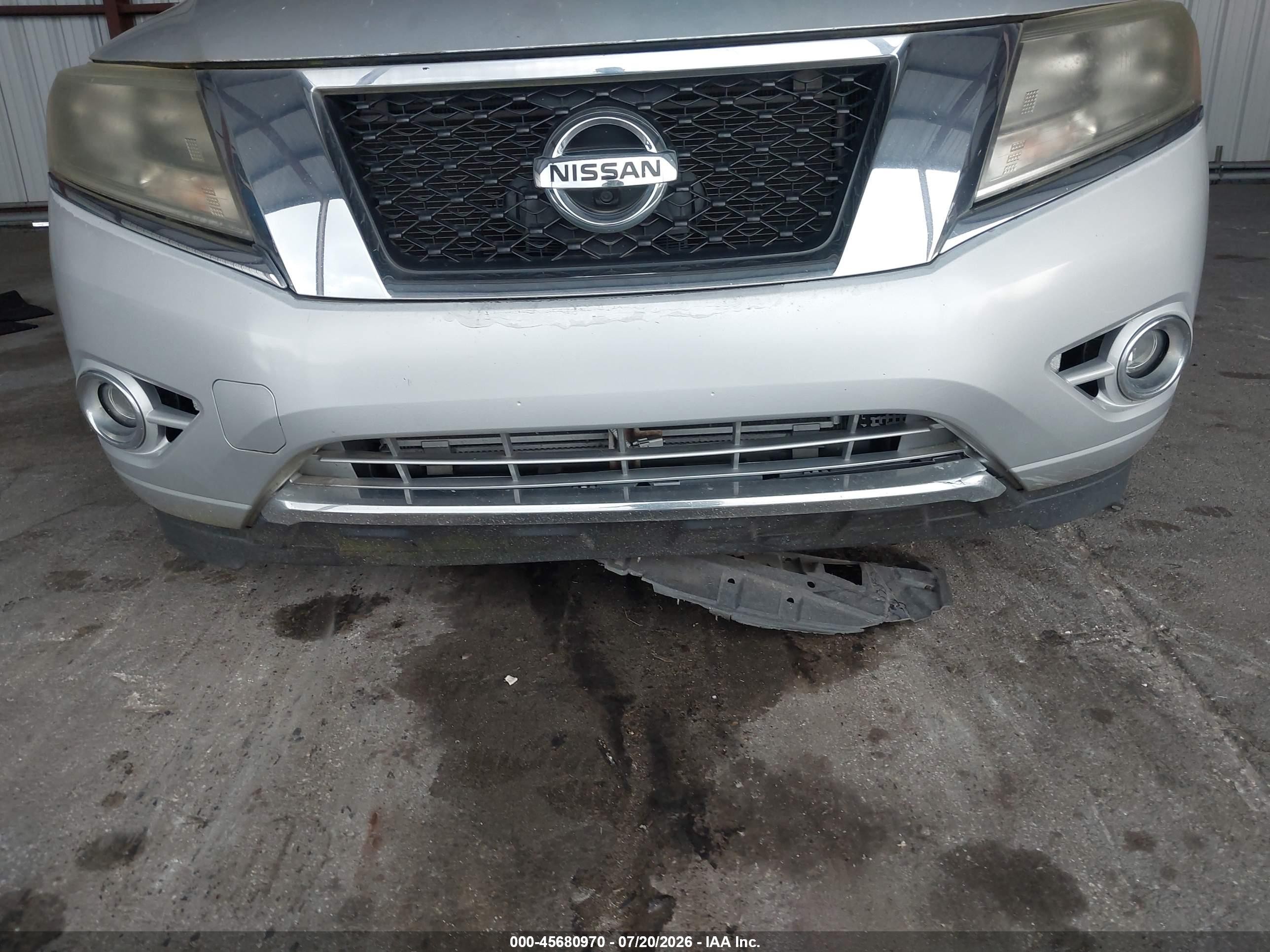 2013 Nissan Pathfinder Platinum Silver vin: 5N1AR2MN9DC654555