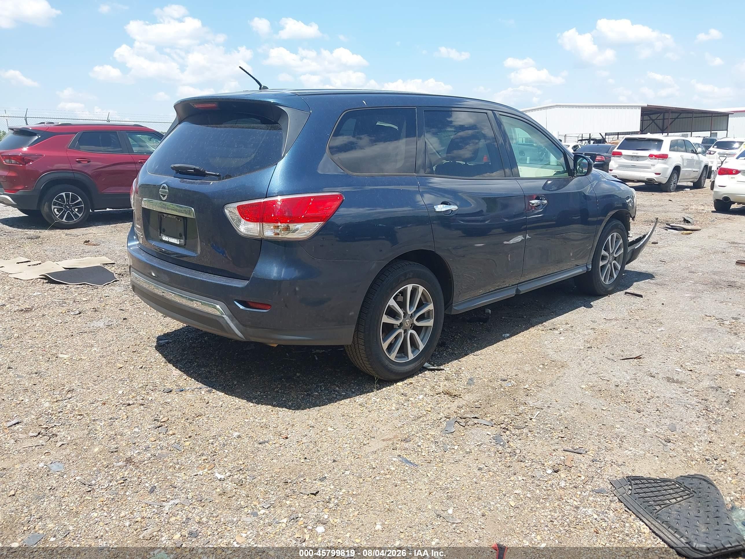 2013 Nissan Pathfinder S Blue vin: 5N1AR2MN9DC670934