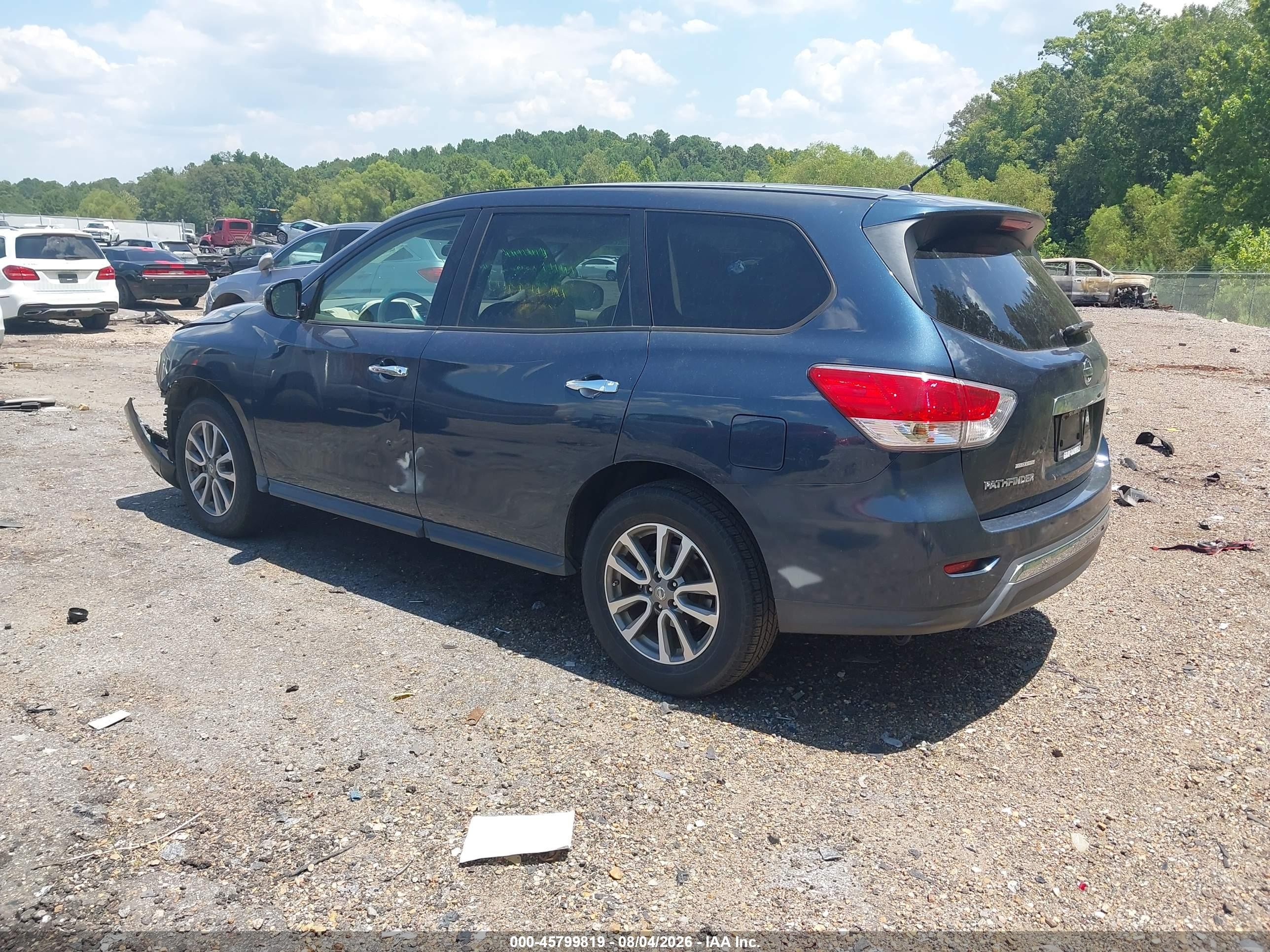 2013 Nissan Pathfinder S Blue vin: 5N1AR2MN9DC670934