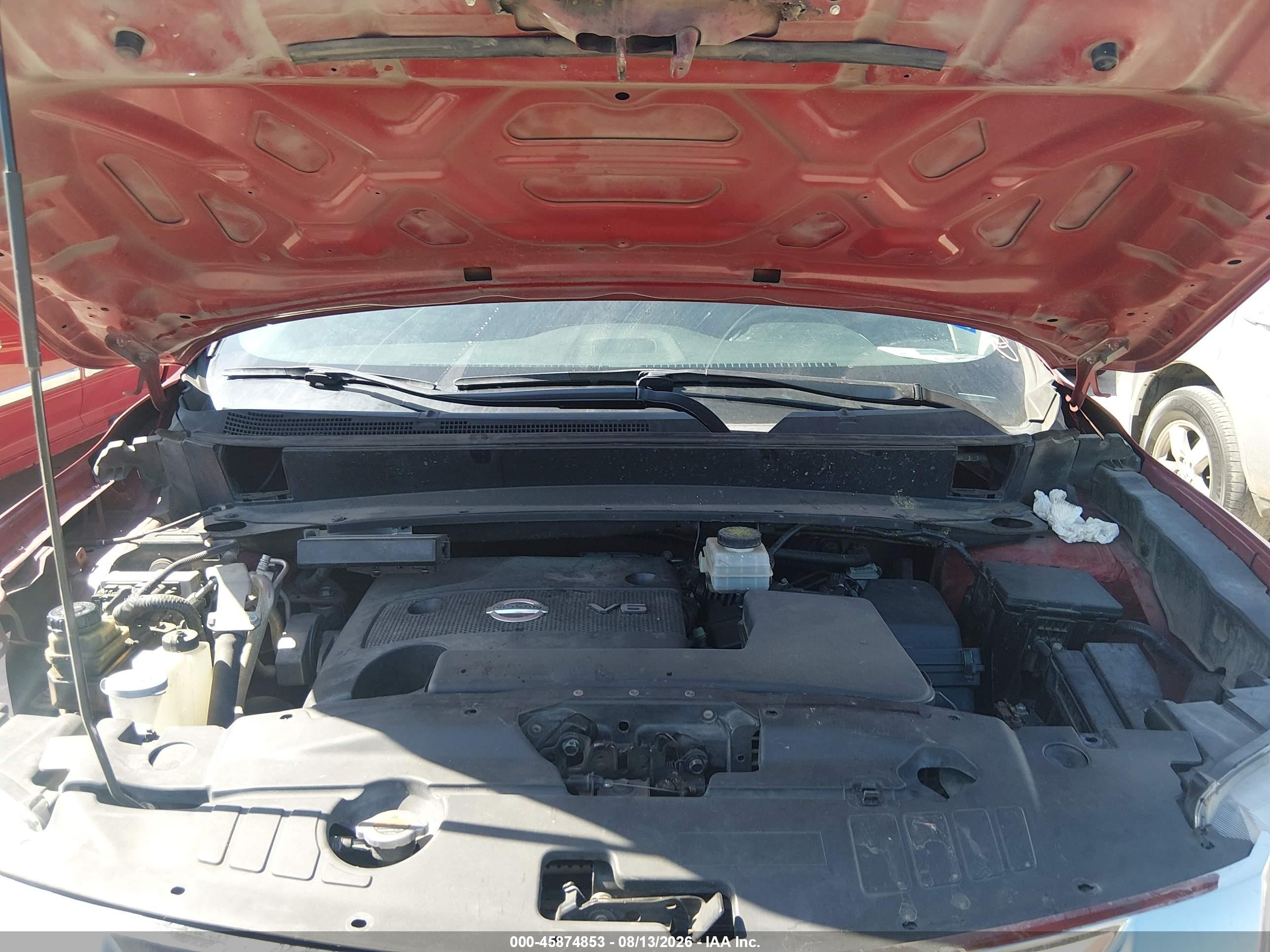 2013 Nissan Pathfinder Sl Red vin: 5N1AR2MN9DC681979