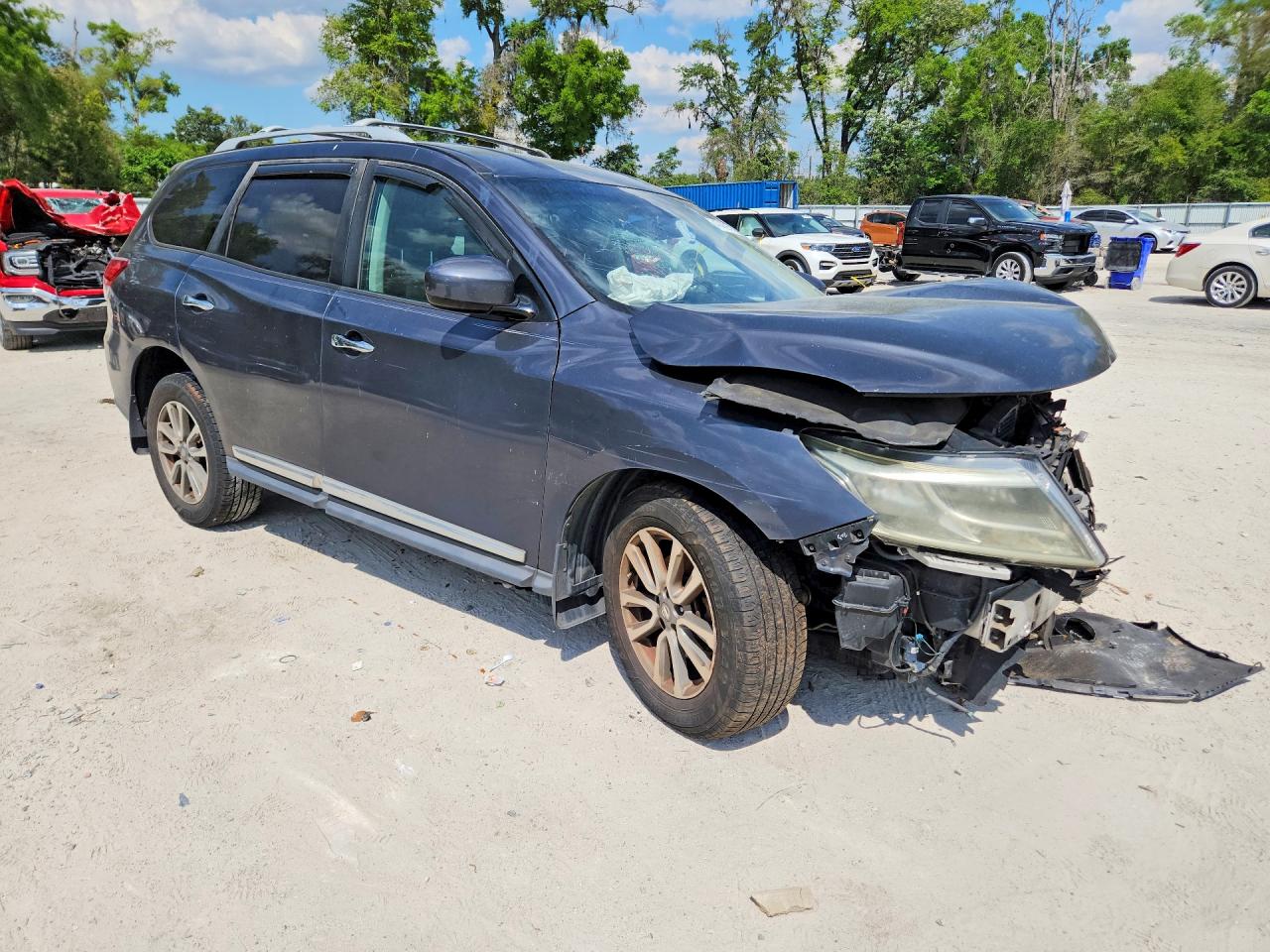 2013 Nissan Pathfinder S Gray vin: 5N1AR2MN9DC683800