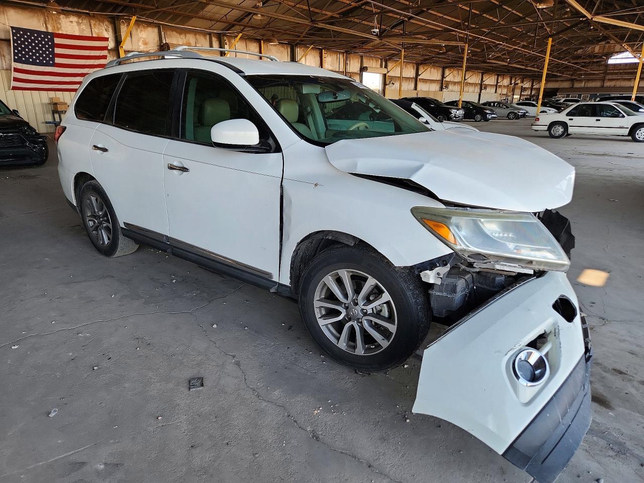 2014 Nissan Pathfinder Sl White vin: 5N1AR2MN9EC618768