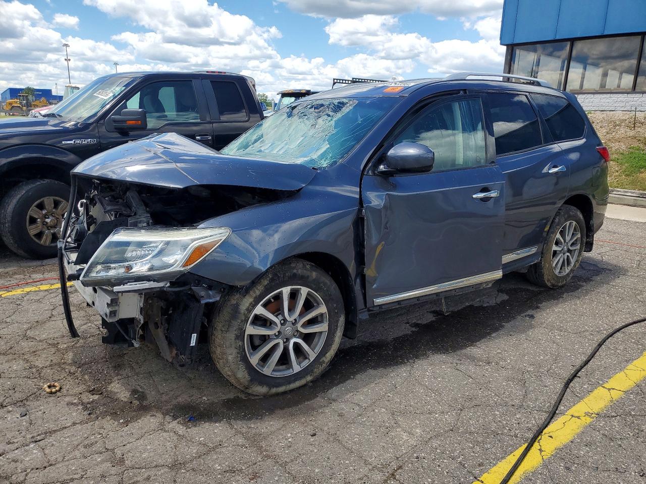 2014 Nissan Pathfinder S Gray vin: 5N1AR2MN9EC627602