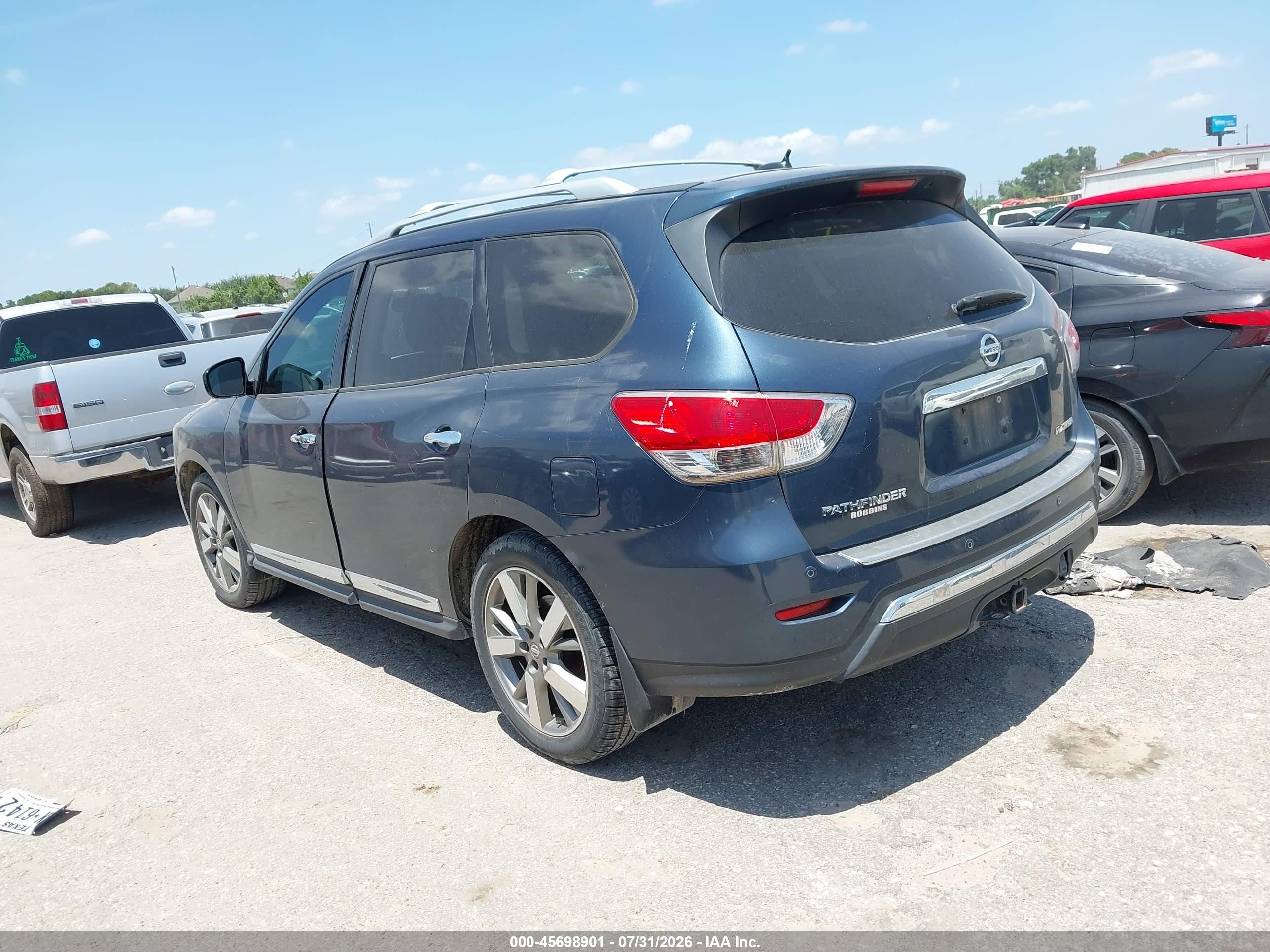 2014 Nissan Pathfinder Platinum Blue vin: 5N1AR2MN9EC636588