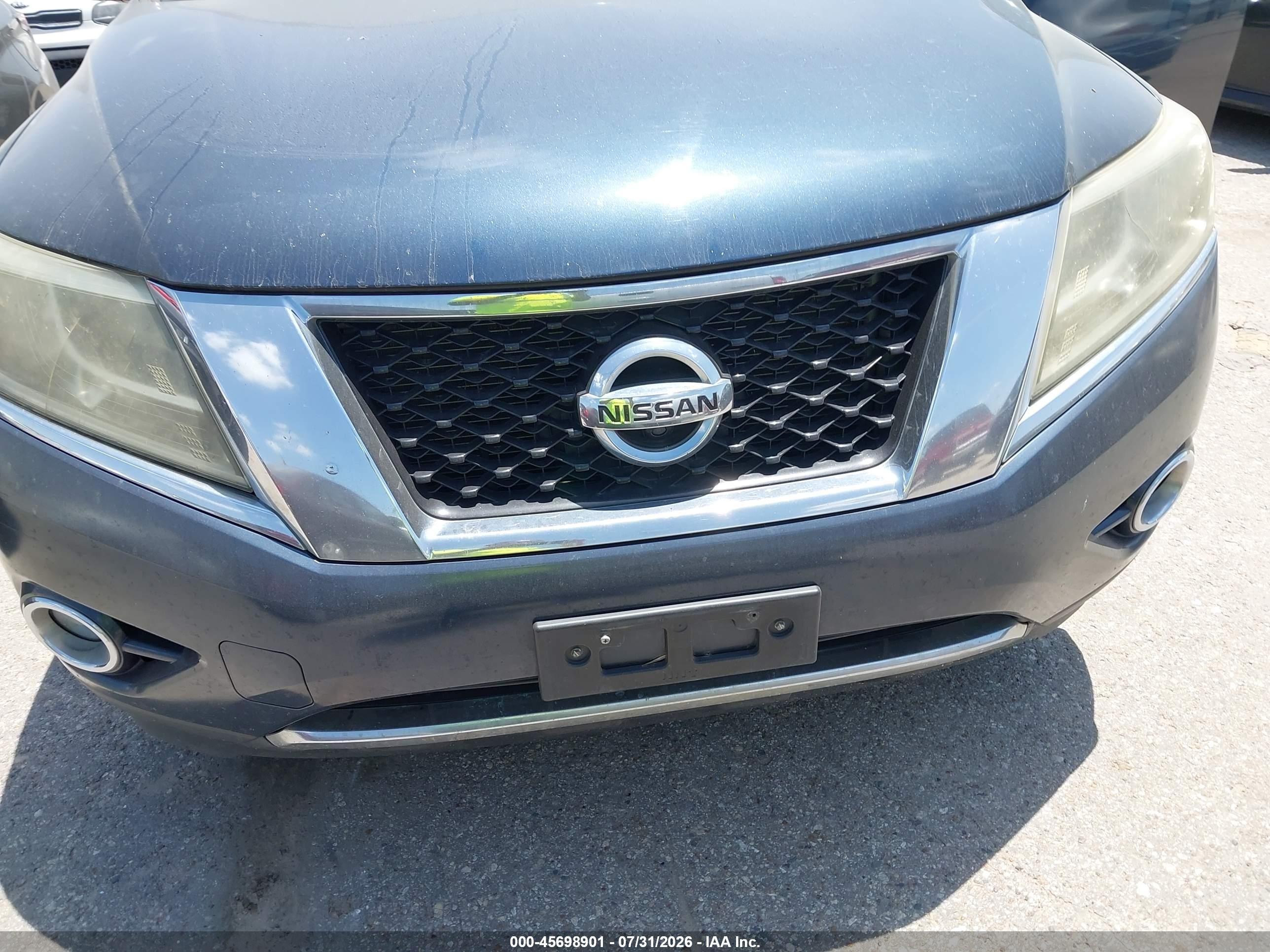 2014 Nissan Pathfinder Platinum Blue vin: 5N1AR2MN9EC636588